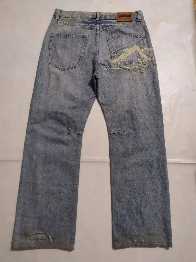 Japanese Brand Big Train Japan Patchwork Denim Size US 31 - 7 Thumbnail