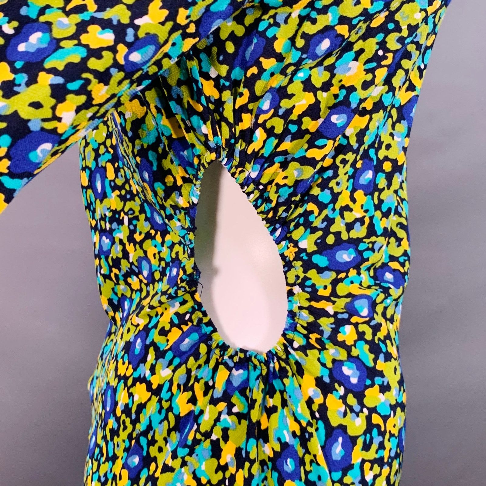 Rails Carmel Black Green Yellow Rayon Blend Floral Cutout Midi Size S / US 4 / IT 40 - 4 Thumbnail
