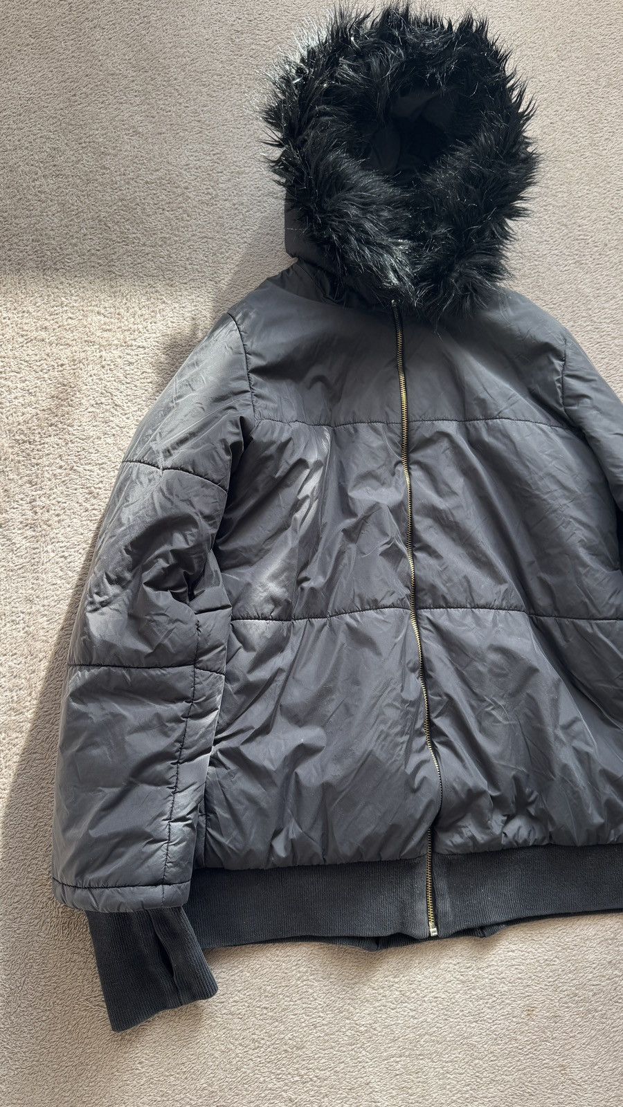 Japanese Brand Vintage Y2K Faux Fur Hood Jacket Opium LGB Goa styled Size US S / EU 44-46 / 1 - 3 Thumbnail