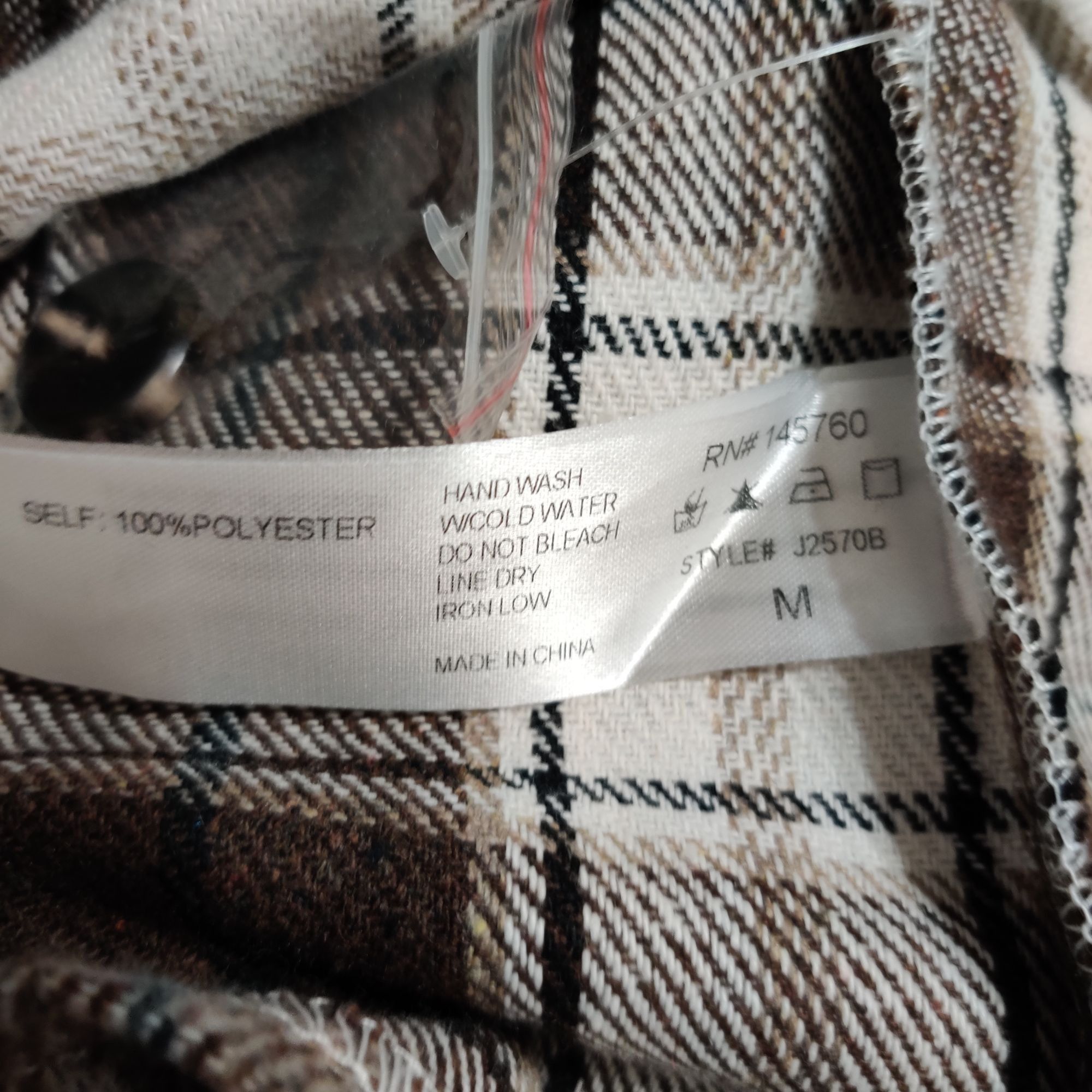Other Camellia M Brown Plaid Longline Shirt Jacket Chest Pockets B Size M / US 6-8 / IT 42-44 - 3 Thumbnail