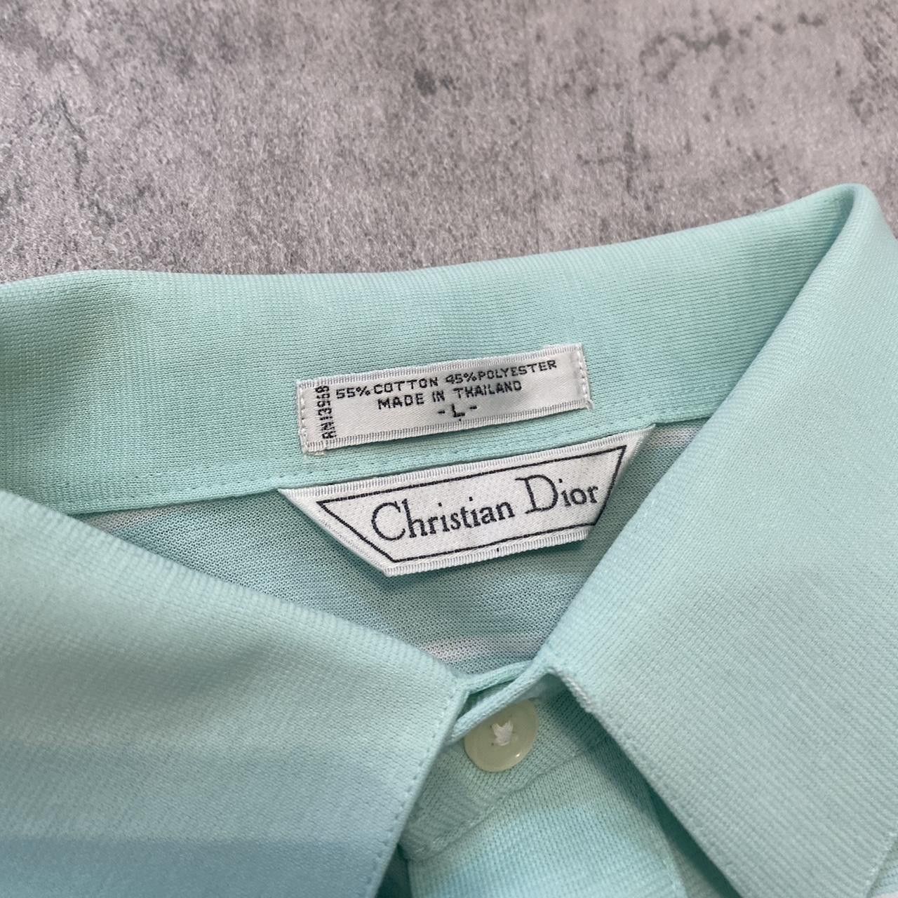 Christian Dior Monsieur Christian Dior Pale blue striped short sleeve polo shirt Size US L / EU 52-54 / 3 - 4 Thumbnail