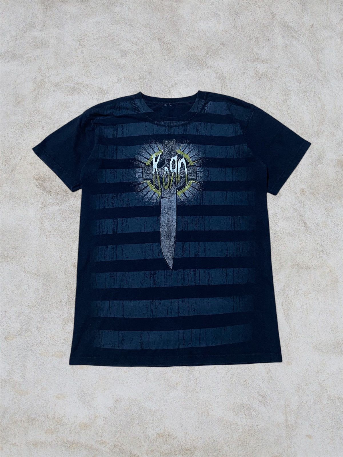 Band Tees × Vintage Korn cross knife rare print band tee Size US S / EU 44-46 / 1 - 1 Thumbnail