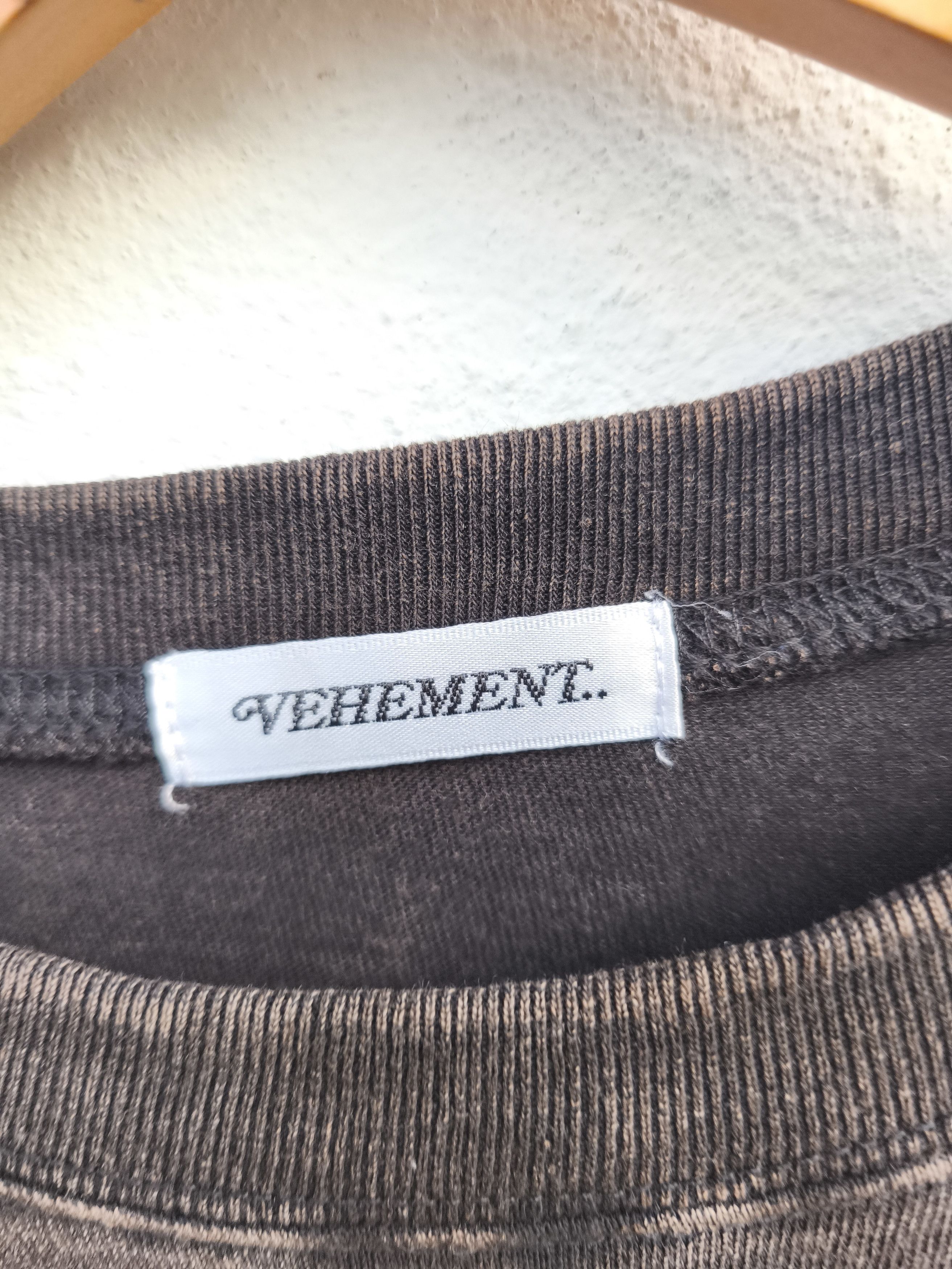 Japanese Brand 🔥 Vehement t shirt long sleeve faded black Size US L / EU 52-54 / 3 - 7 Thumbnail