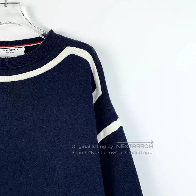 Thom Browne Thom Browne Navy Cotton Men's Sweatshirt . Size US S / EU 44-46 / 1 - 3 Thumbnail