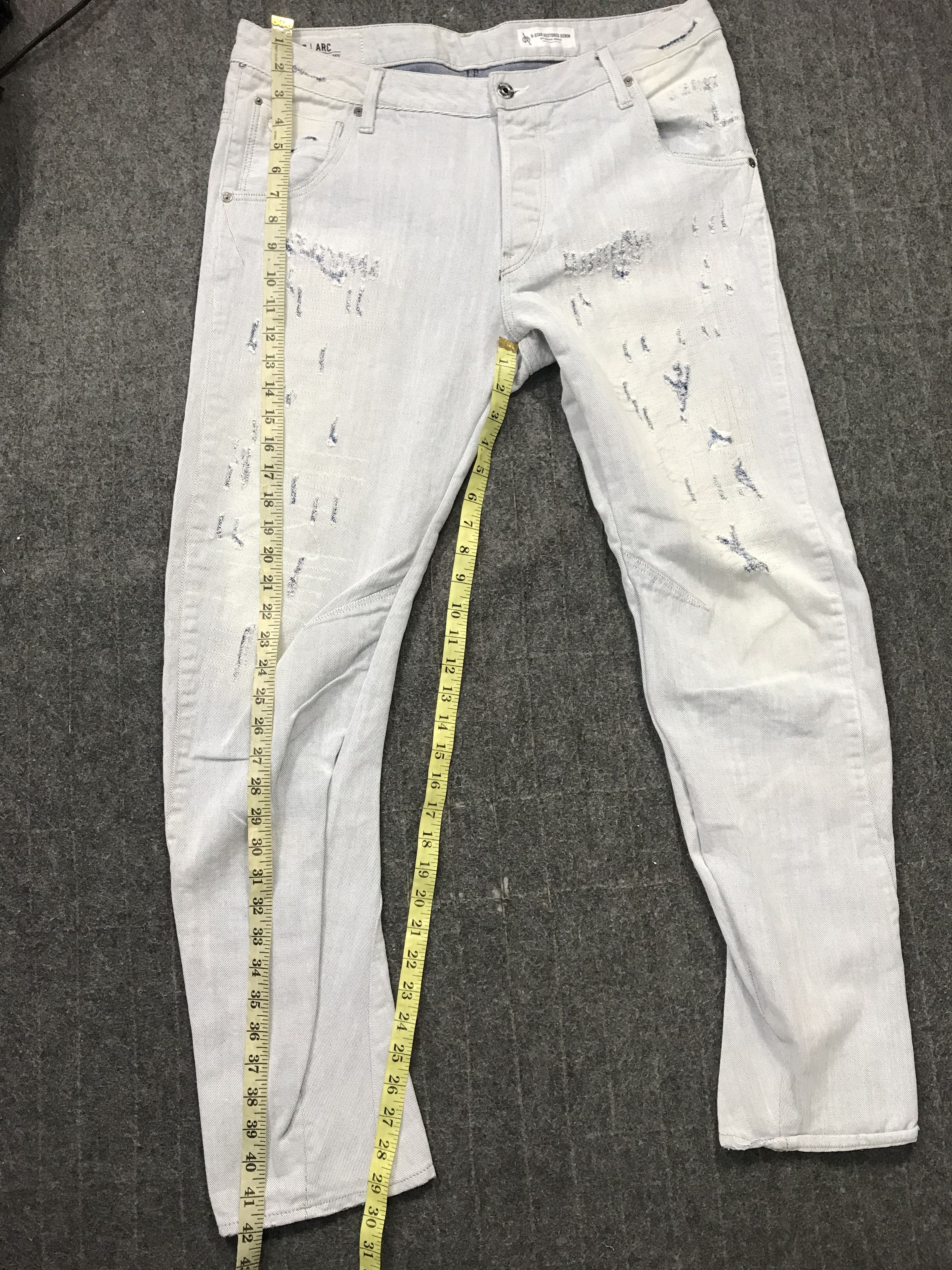 G-Star × Vintage GS Star Restore Denim Arc Tapered Indigo Pant Straight Cut Size US 36 / EU 52 - 13 Thumbnail