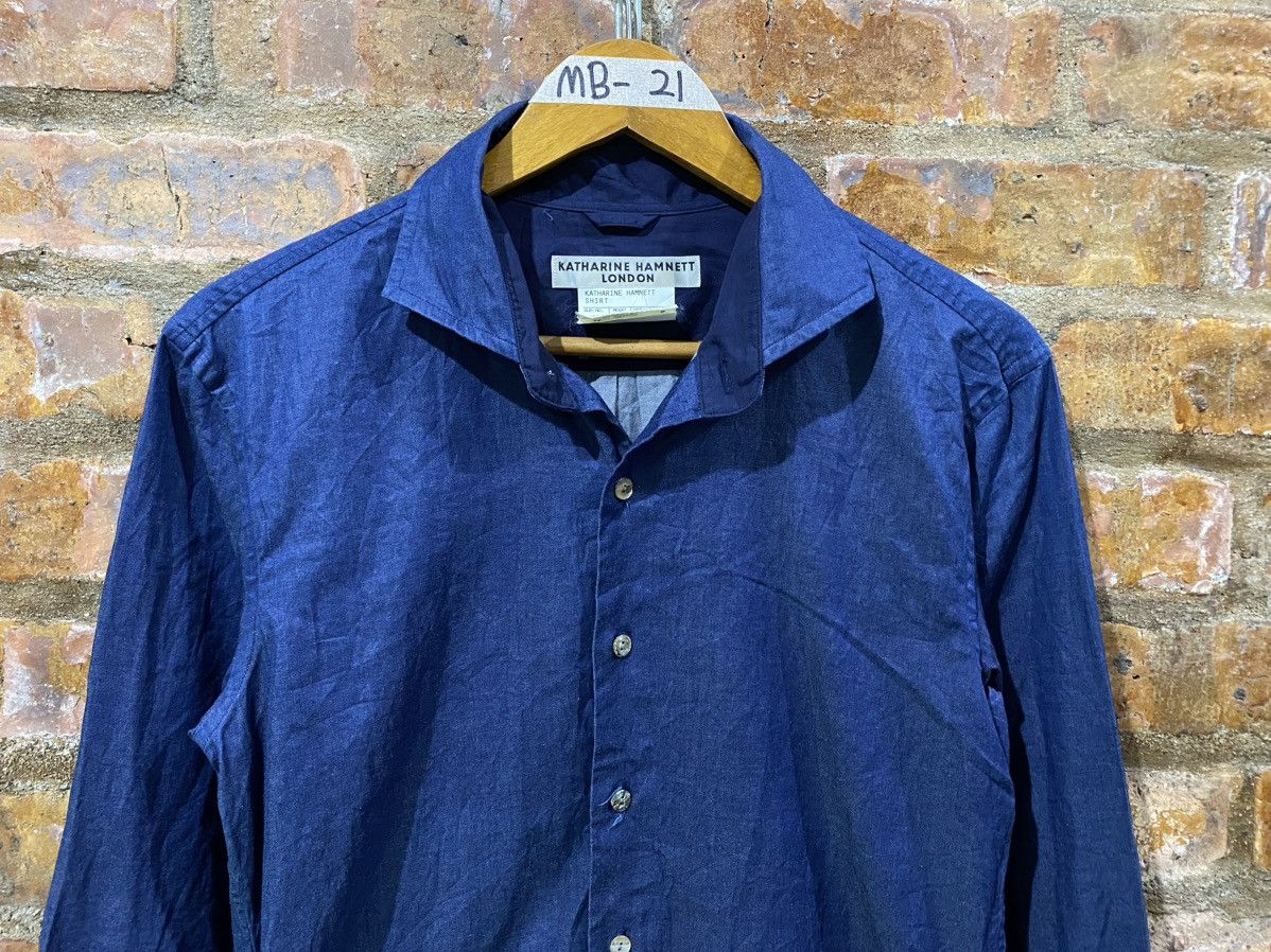 Katharine Hamnett London 🔥Vtg Denim Elastik button up Size US M / EU 48-50 / 2 - 3 Thumbnail