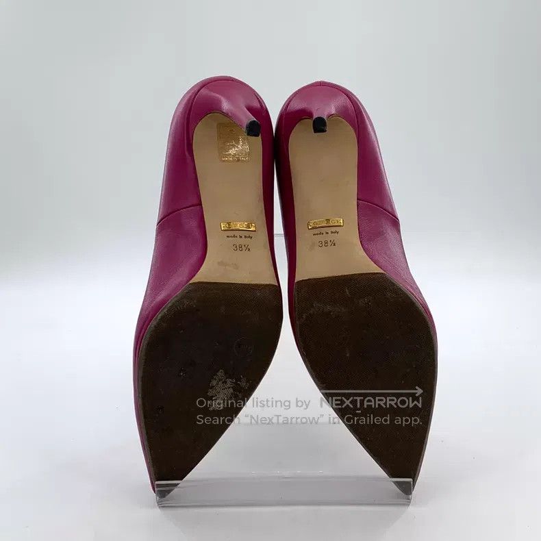 Gucci Gucci Rose pink leather pointed toe thin heel high heels Size US 8 / IT 38 - 5 Thumbnail