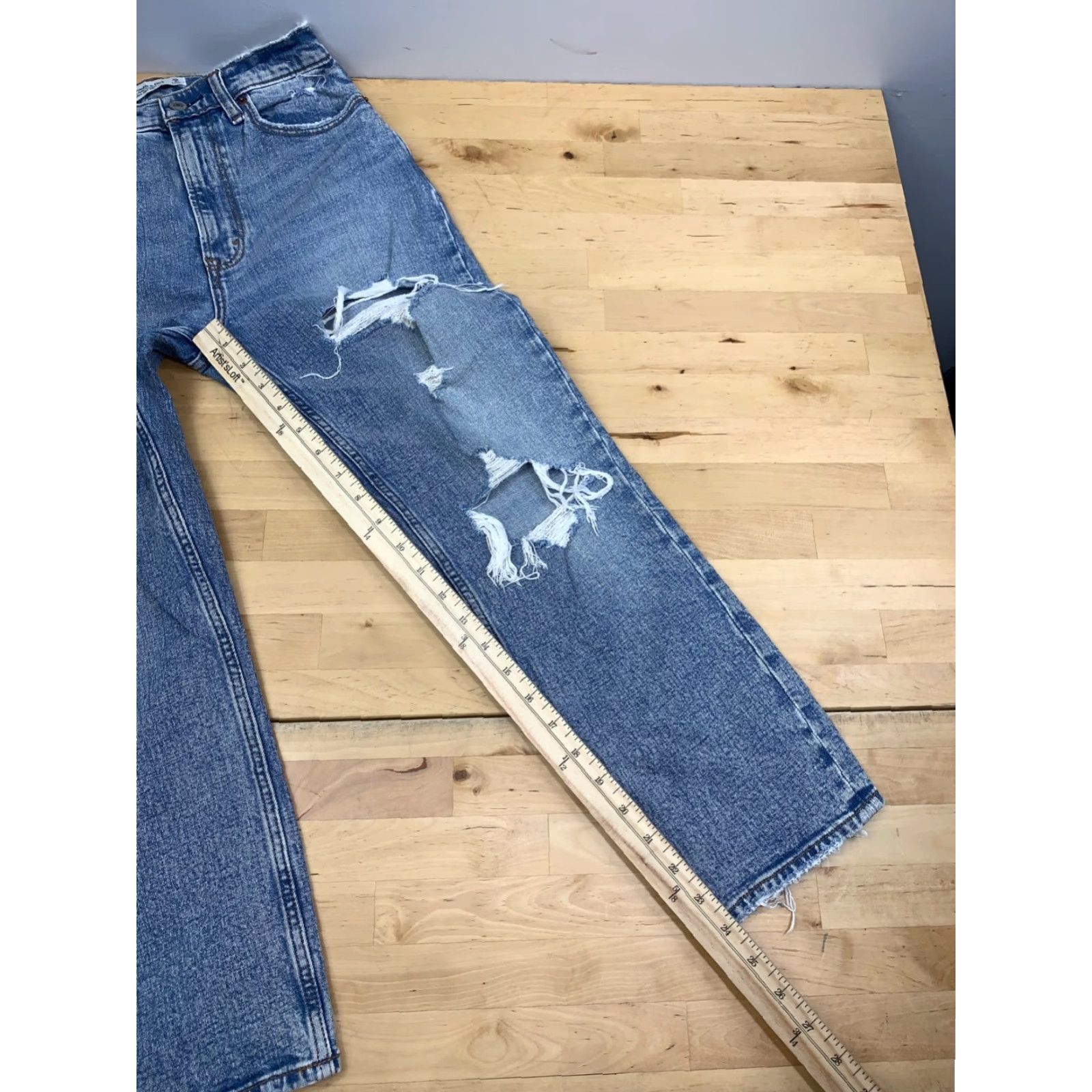 Abercrombie & Fitch Abercrombie & Fitch Jeans Ankle 26 Blue 5-Pocket Regular High Rise Love Bohemian Women Size 26" / US 2 / IT 38 - 7 Thumbnail