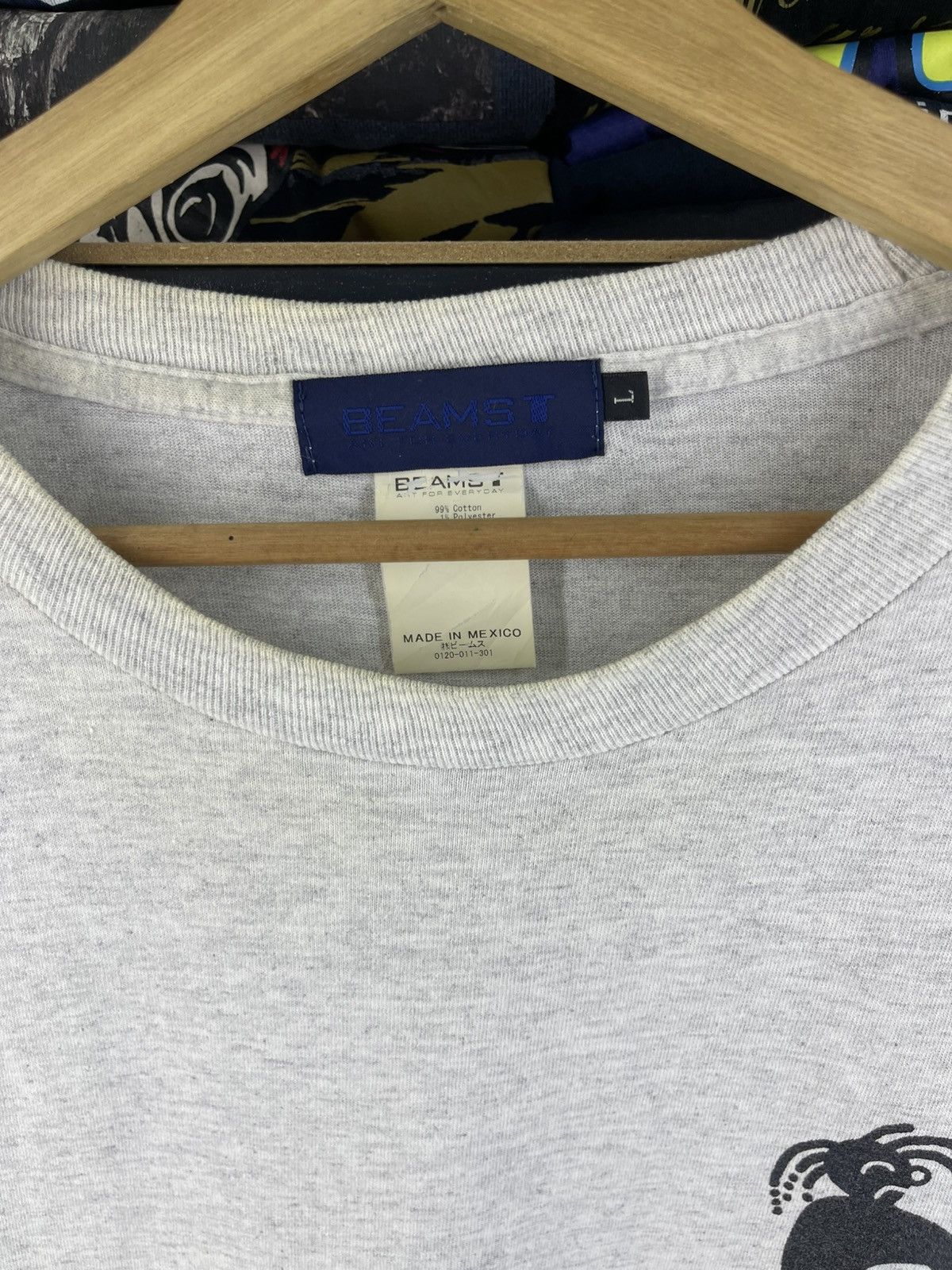 Beams Japan Vintage Beams Design Dots Per Inch Long Sleeve Shirt Tee Size US L / EU 52-54 / 3 - 4 Thumbnail