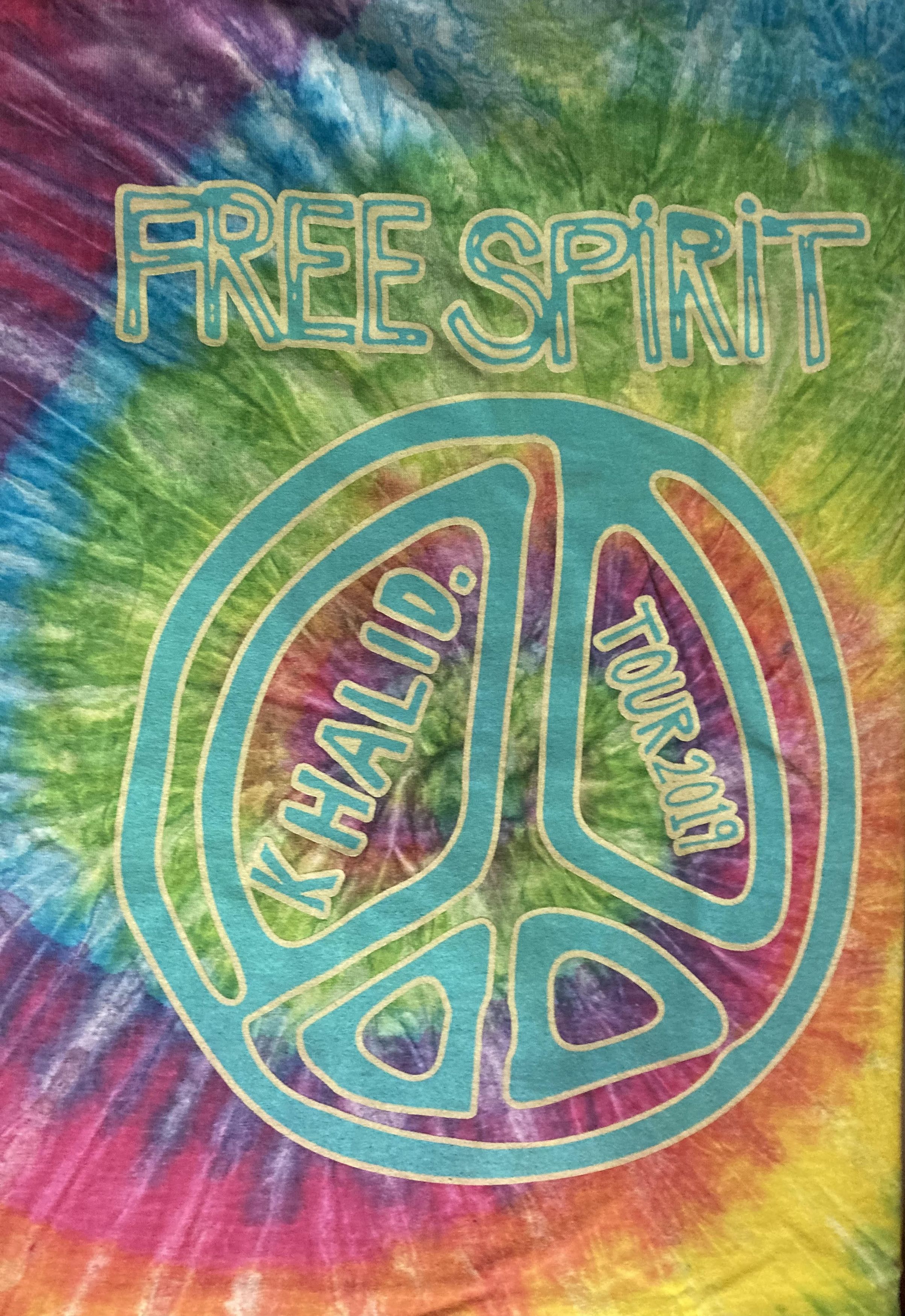 Band Tees Khalid 2019 Free Spirit Concert Tour Tie Dye T- Shirt Size US XL / EU 56 / 4 - 6 Thumbnail