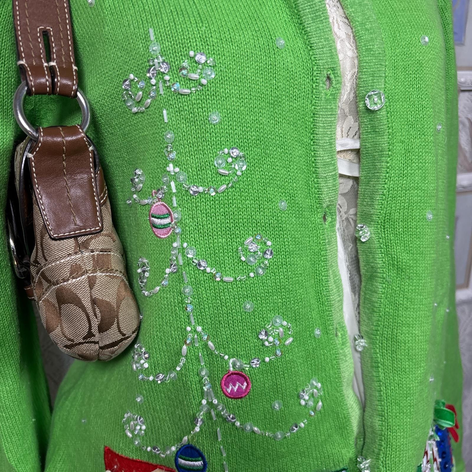 Other vintage tiara international christmas cardigan sweater Size L / US 10 / IT 46 - 2 Thumbnail