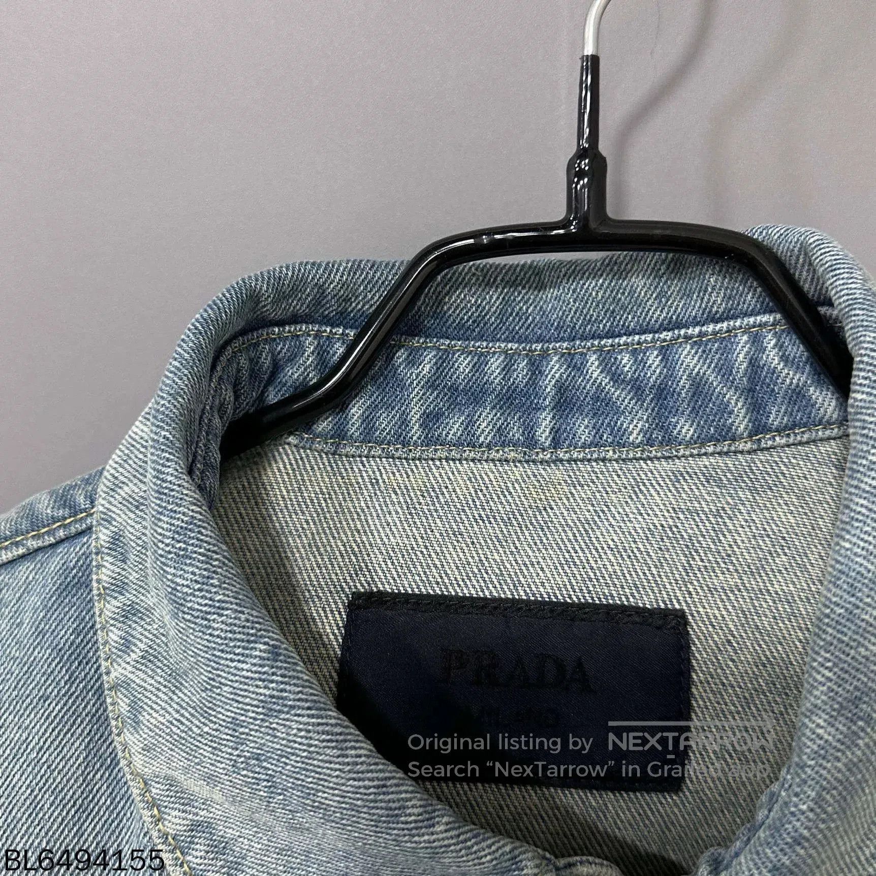 Prada Prada Triangle Logo Denim Jacket. Size US L / EU 52-54 / 3 - 7 Thumbnail