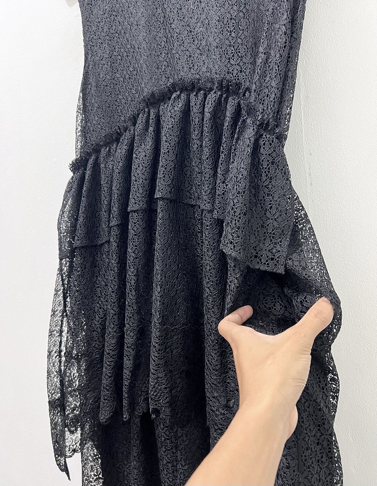Simone Rocha Simone Rocha - Embellished Crystal Layered Lace Maxi Dress Size S / US 4 / IT 40 - 6 Thumbnail