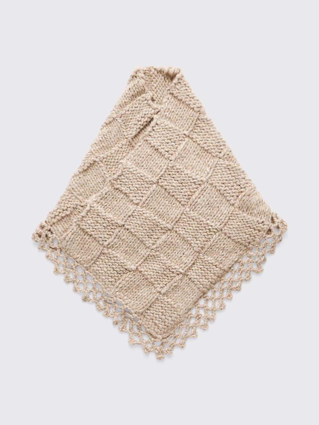 小物 KIKO KOSTADINOV ASPASIA CROCHET SCARF Kiko Kostadinov Men's' Apasia Crochet Scarf in Beige | LN-CC®