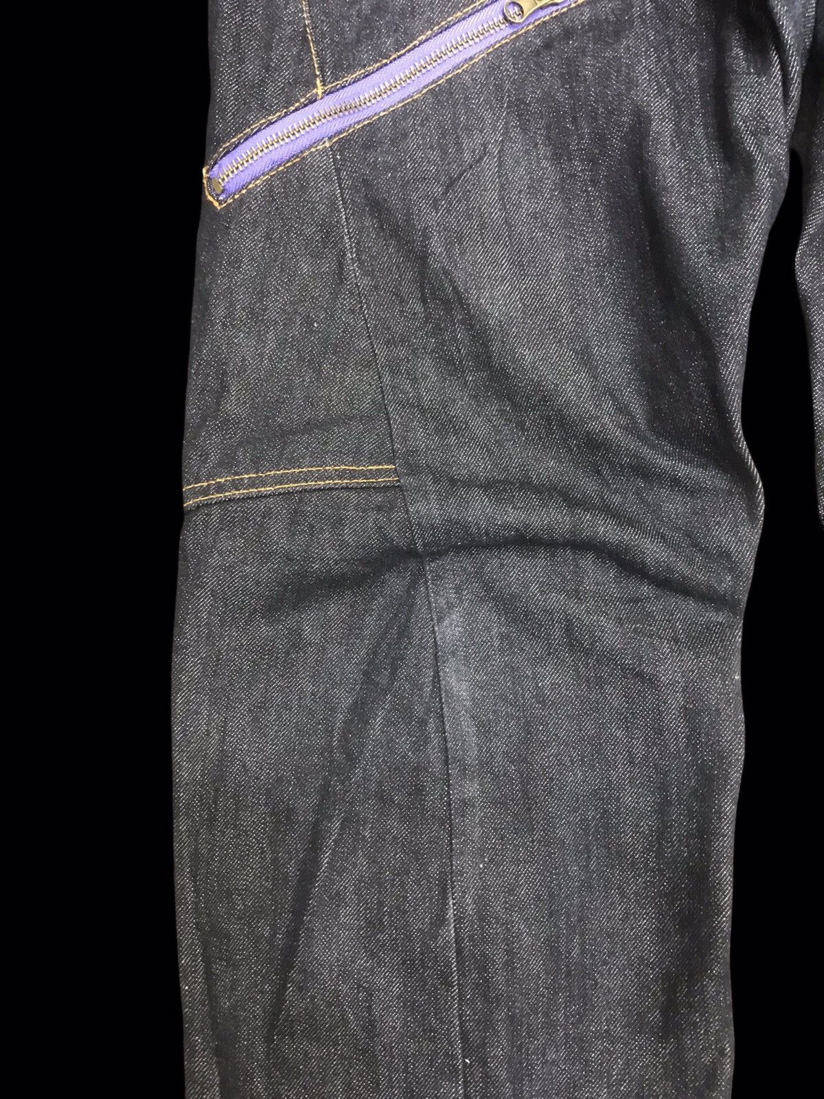 Japanese Brand × Seditionaries 💥DOUBLE WAIST💥RARE NYLAUS ZIPPER DOUBLE WAIST DENIM F430 Size US 32 / EU 48 - 7 Thumbnail