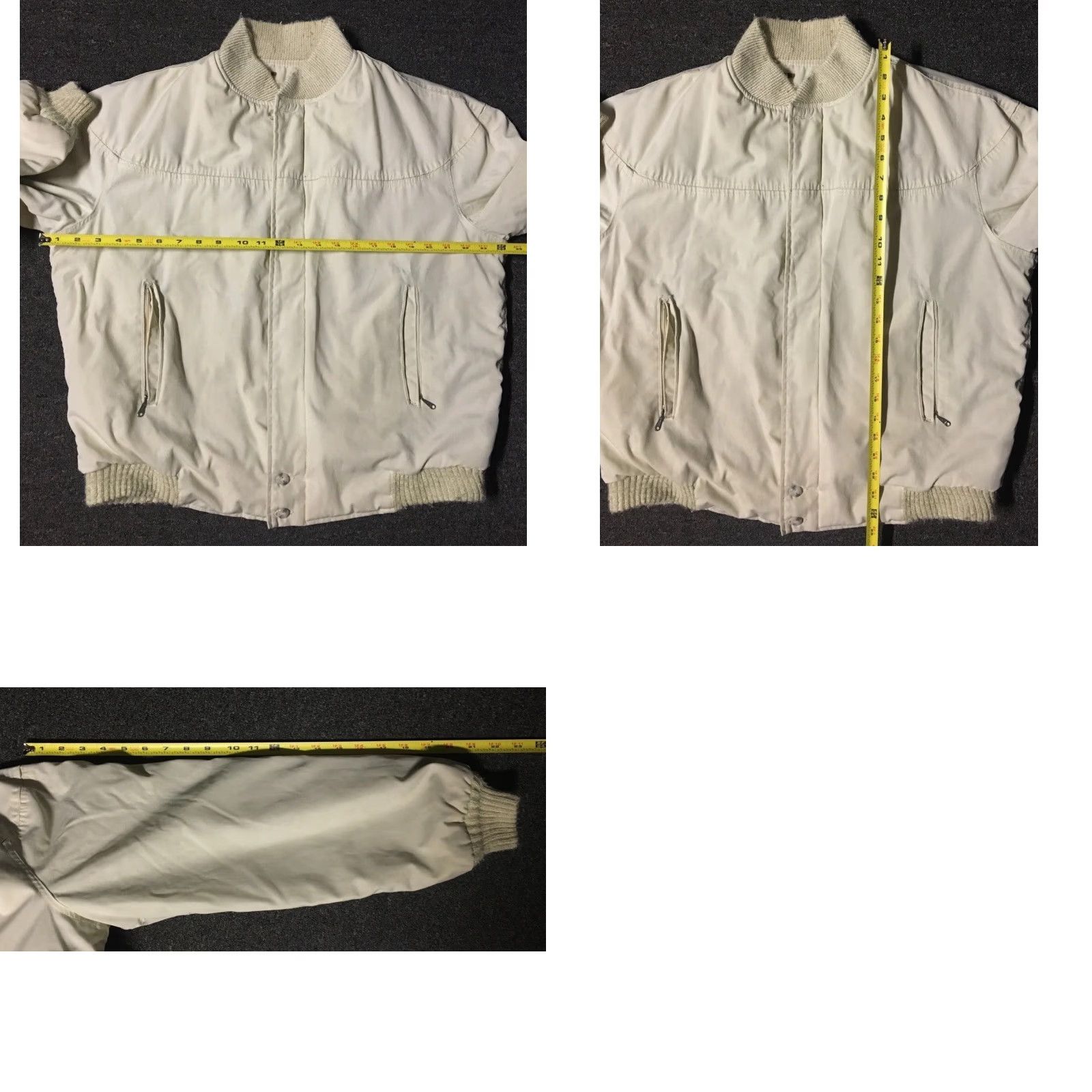 Vintage Vtg 70s Faded Distress Derby Boxy Fit Quilt Lined Bomber Jacket USA Talon Zipper Beige/Tan 42 Men Grunge/ Motorcycle Size US XS / EU 42 / 0 - 11 Thumbnail