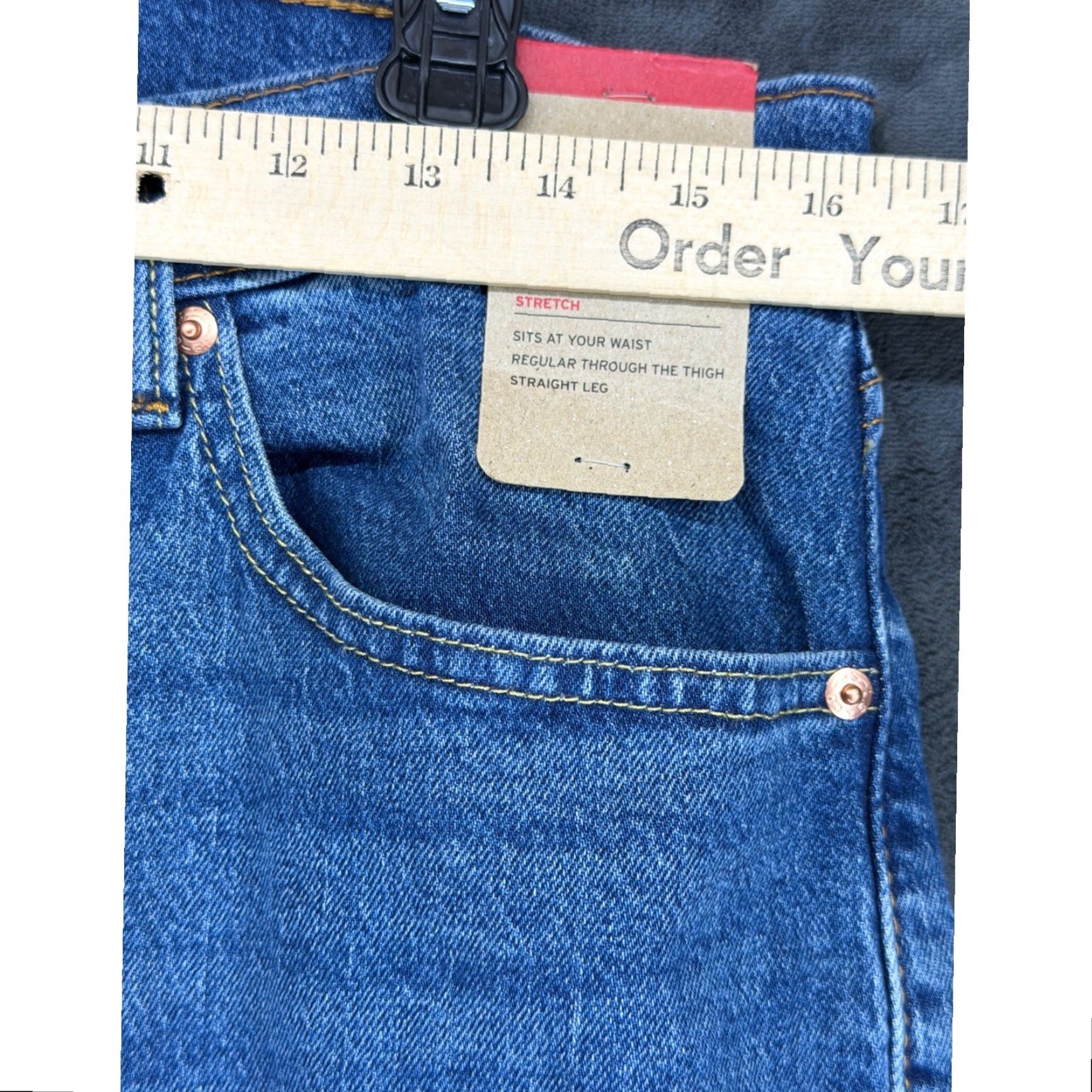 Levi's Levi's 505 Regular Fit Stretch Jeans 32x34 Medium Wash Blue 00505-3171 NEW Size US 32 / EU 48 - 5 Thumbnail