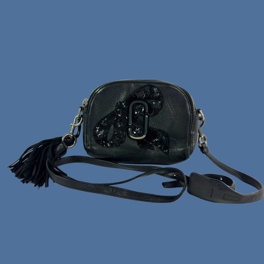 Marc Jacobs Marc Jacobs The Snapshot Crossbody Bag Leather Black Womens Size ONE SIZE - 1 Thumbnail