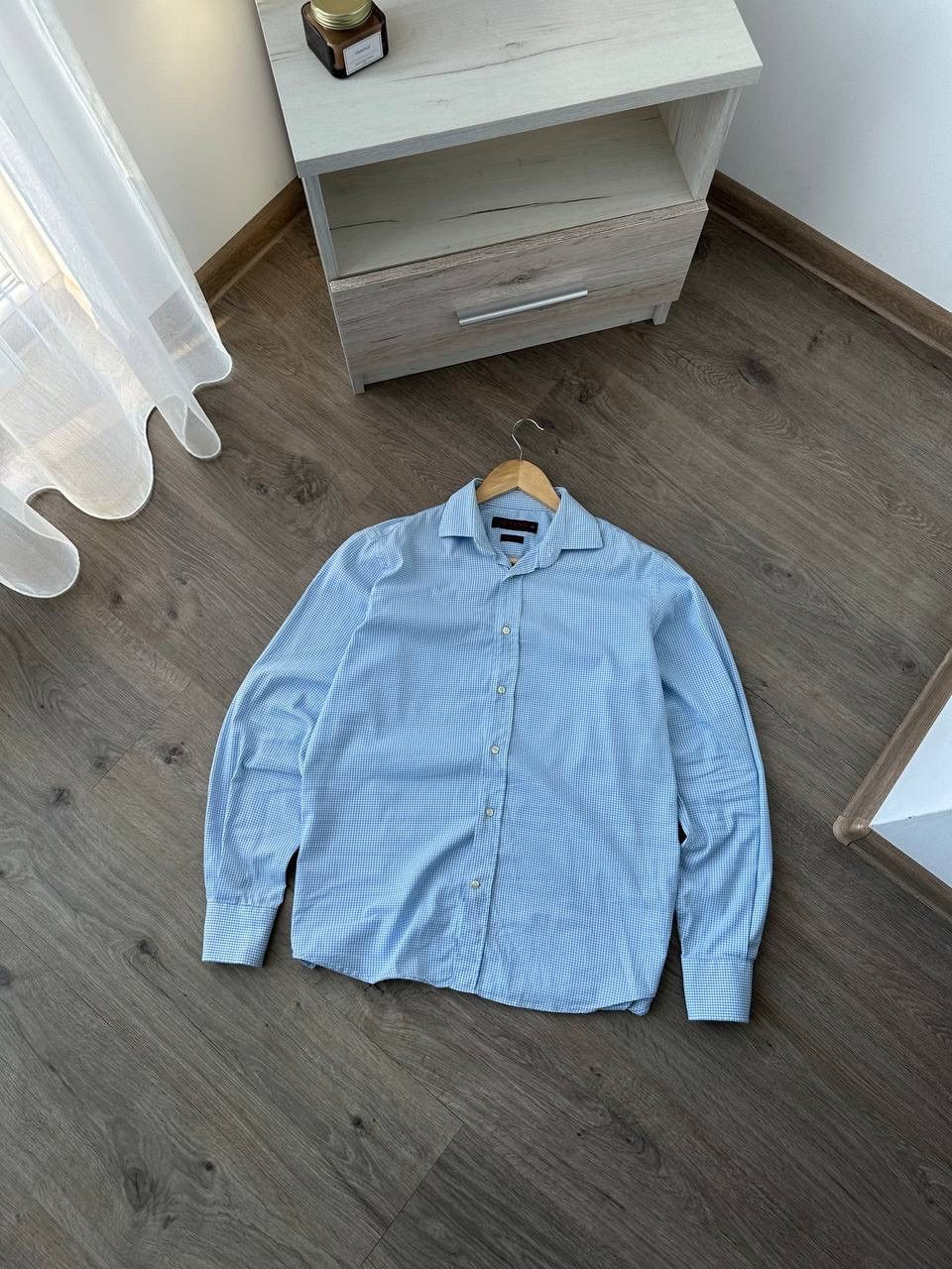 Vintage Etro Blue Mens Shirt