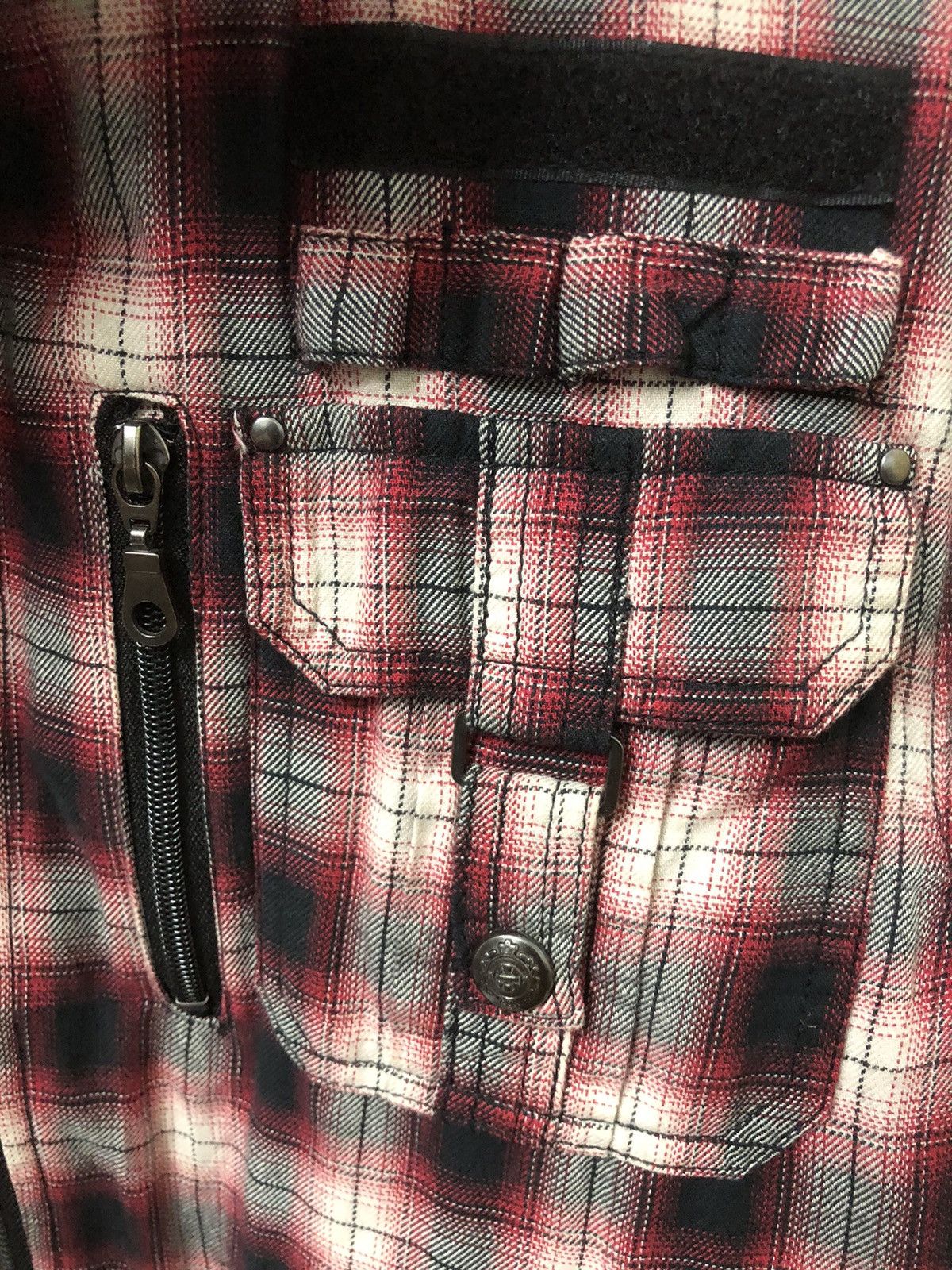 If Six Was Nine × Japanese Brand × Le Grande Bleu (L.G.B.) Bareback Realdress Tartan Double layer zipper Punk Jacket Size US L / EU 52-54 / 3 - 9 Thumbnail