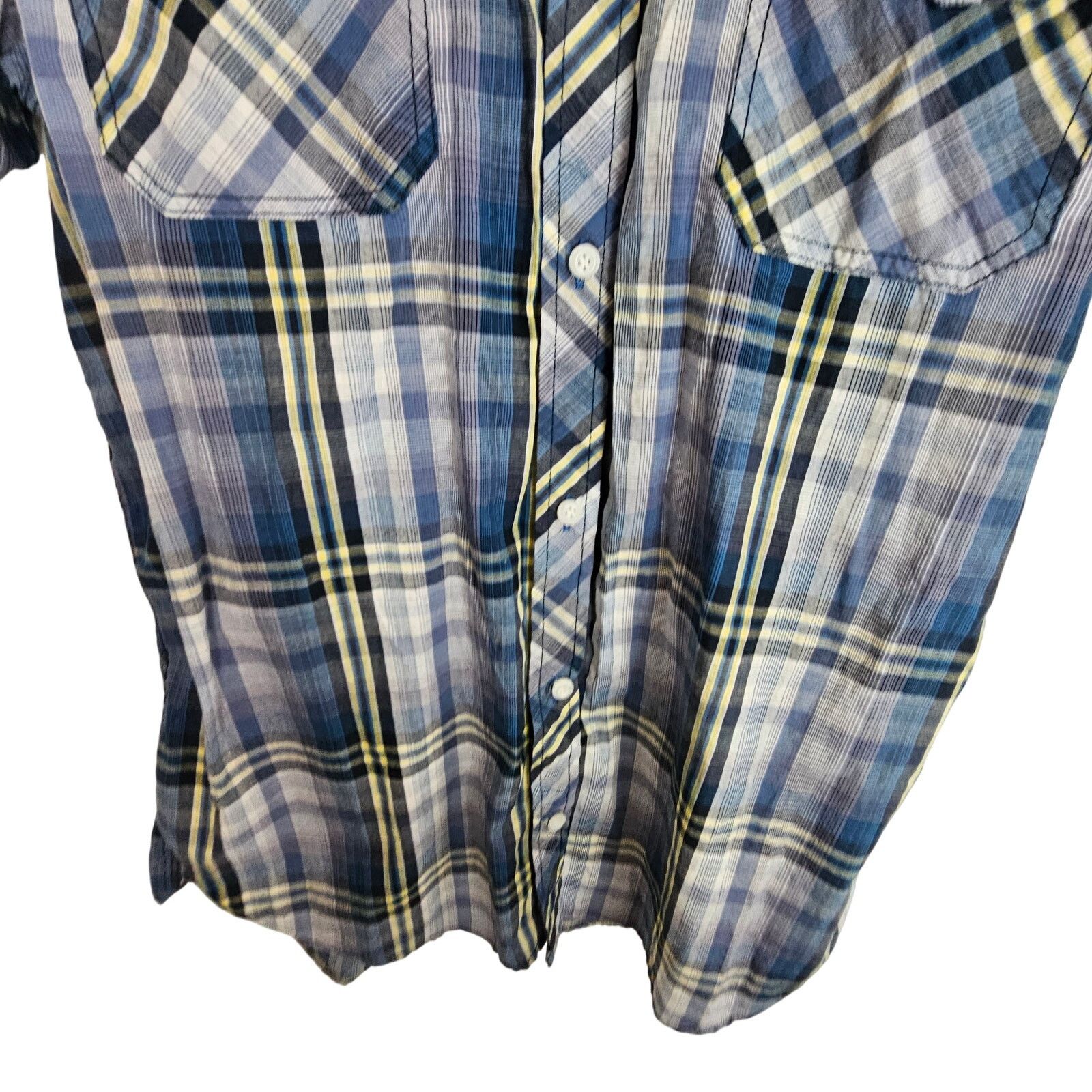 Buffalo David Bitton NEW Buffalo David Bitton Shirt Blue Plaid Western Shirt M Size US M / EU 48-50 / 2 - 3 Thumbnail