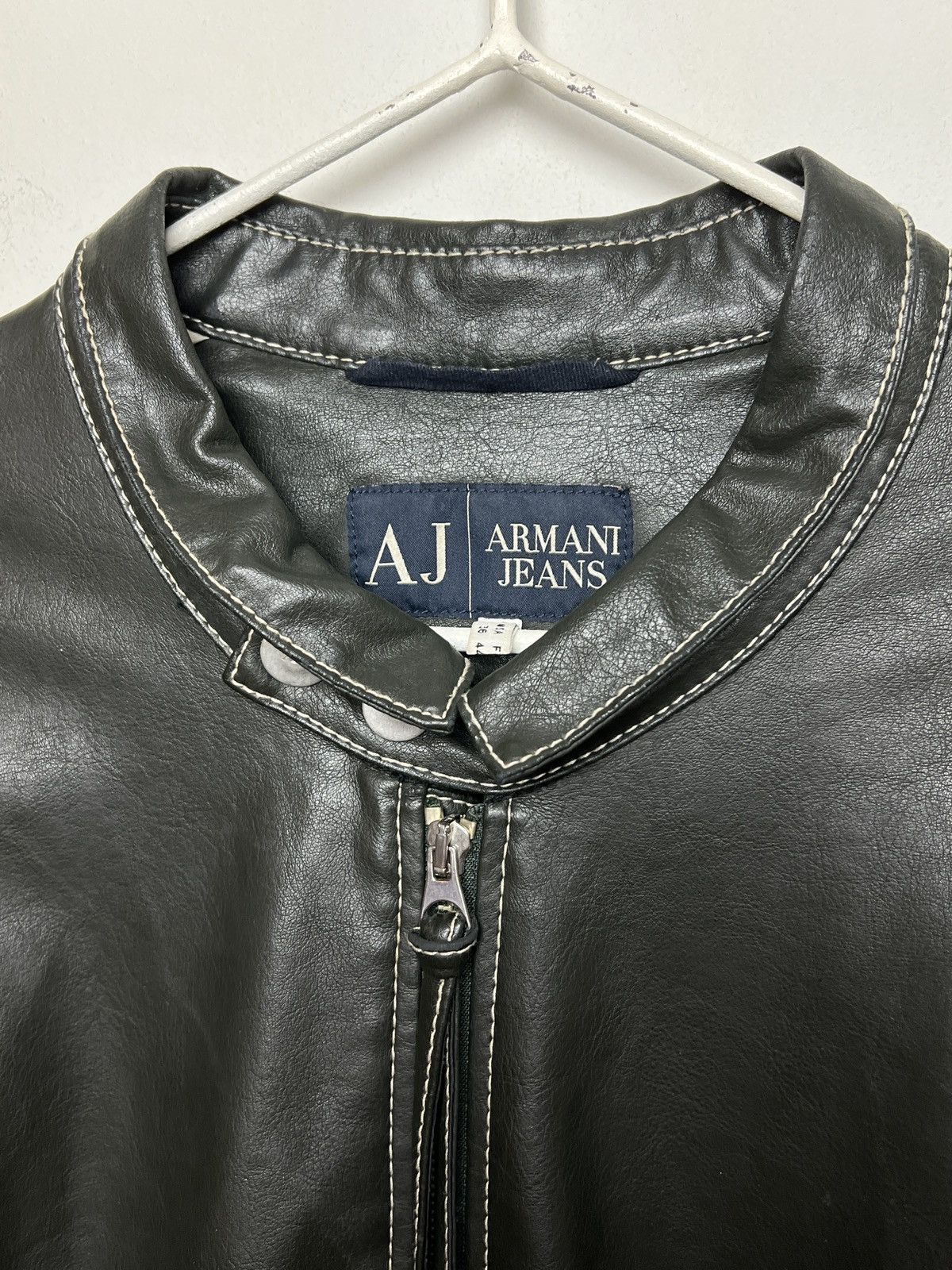 Giorgio Armani armani y2k archive eco-leather panelled moto jacket Size US L / EU 52-54 / 3 - 4 Thumbnail