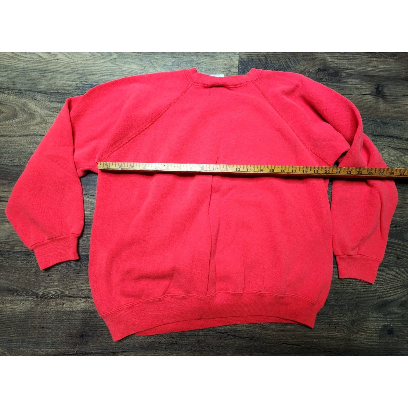 Hanes VINTAGE Hanes Her Way Sweatshirt Raglan Crewneck 90s Womens XL Red Blank Crew Neck, Blended Cotton/Acrylic, Athleisure, All Seasons, Activewear, Women Size XL / US 12-14 / IT 48-50 - 2 Thumbnail