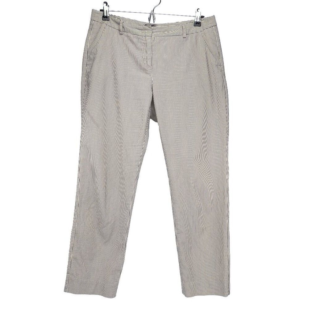 Weekend Max Mara MAXMARA Slim Stripe Cigarette Sailor chic Navy/Ivory Pants 8 Size 30" / US 8 / IT 44 - 3 Thumbnail