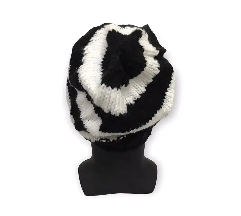 Japanese Brand × Vintage Japanese Brand Stripe Jail Design Knit Beanie Hat Size ONE SIZE - 4 Thumbnail