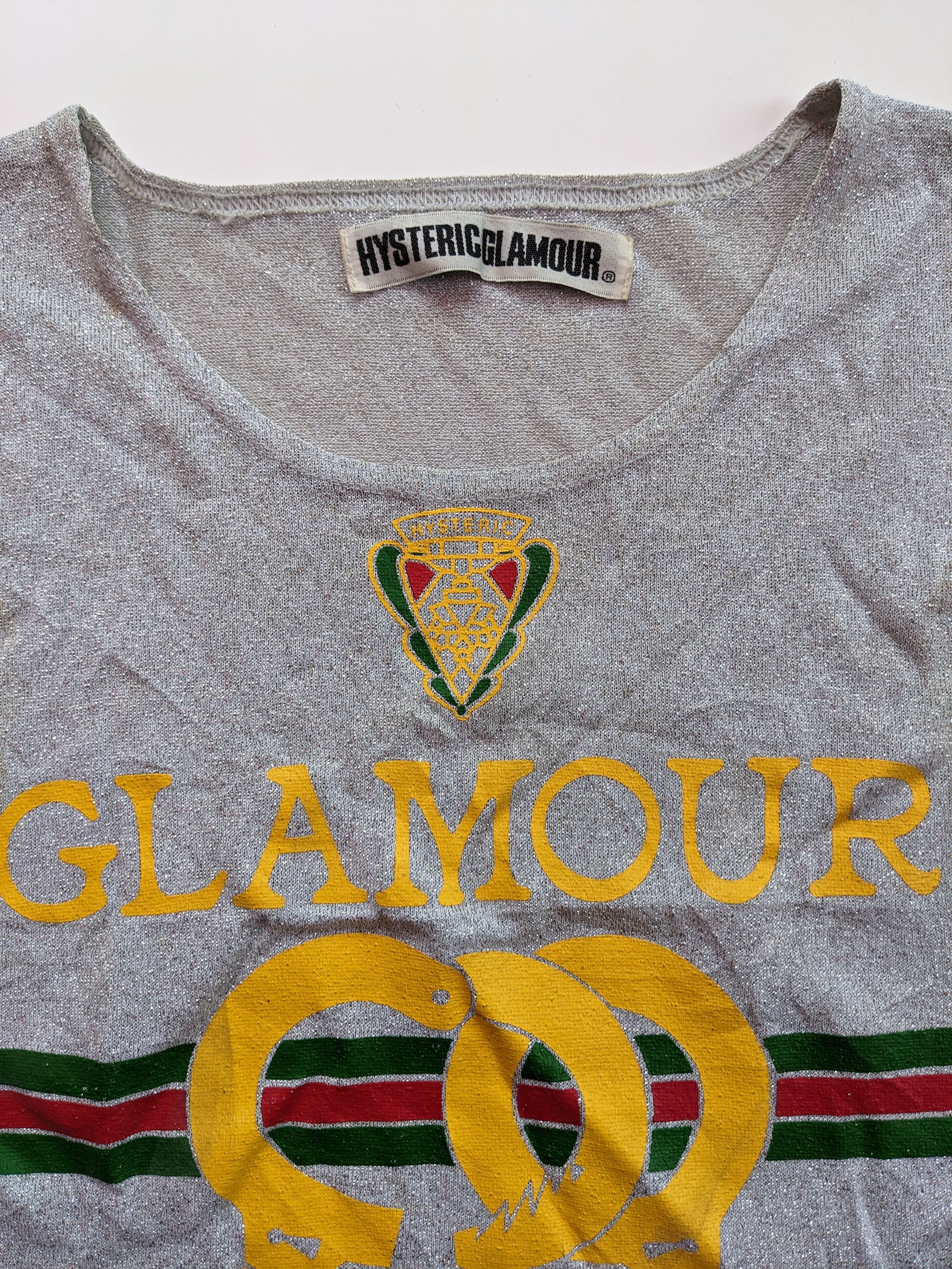 Hysteric Glamour × Vintage Vintage Hysteric Glamour Glam parody Gucci crop top Size S / US 4 / IT 40 - 2 Thumbnail