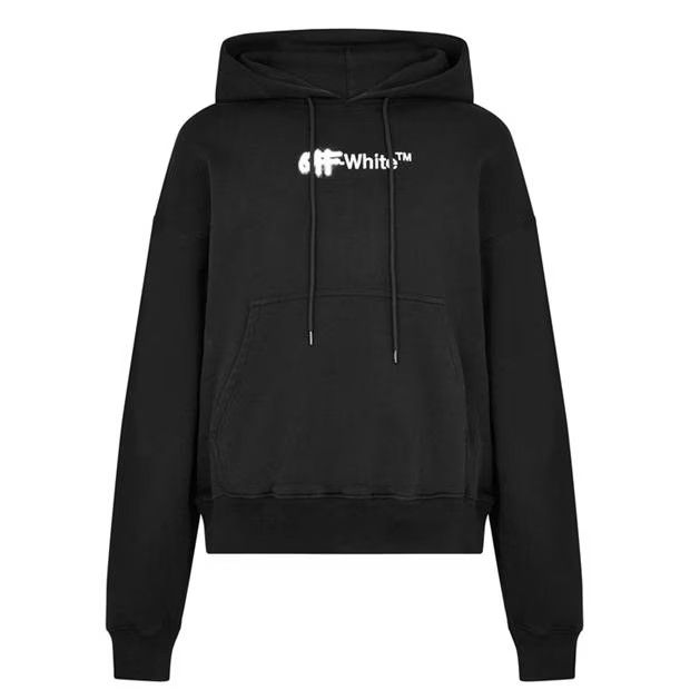 image of Off White O1G2R1Mq0424 Hoodies In Black & White in Black/White, Men's (Size Medium)