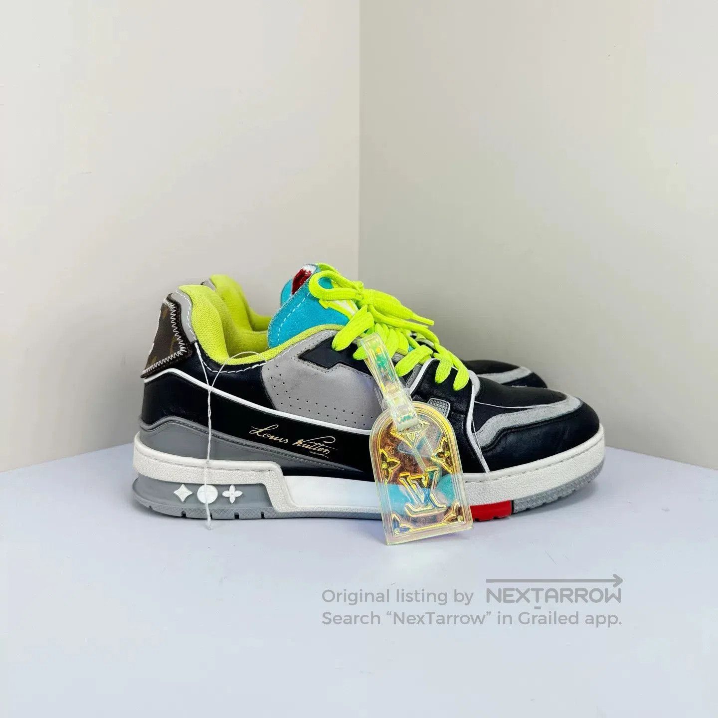 Louis Vuitton louis vuitton black trainer sneakers size 6.5. Size US 6.5 / EU 39-40 - 4 Thumbnail