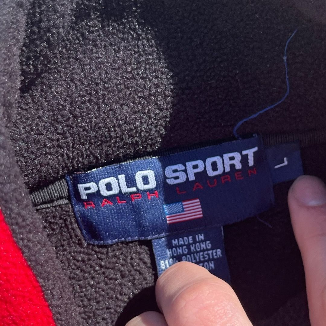 Polo Ralph Lauren × Ralph Lauren × Vintage Polo Ralph Lauren USA Quarter Zip Fleece Size US L / EU 52-54 / 3 - 2 Thumbnail