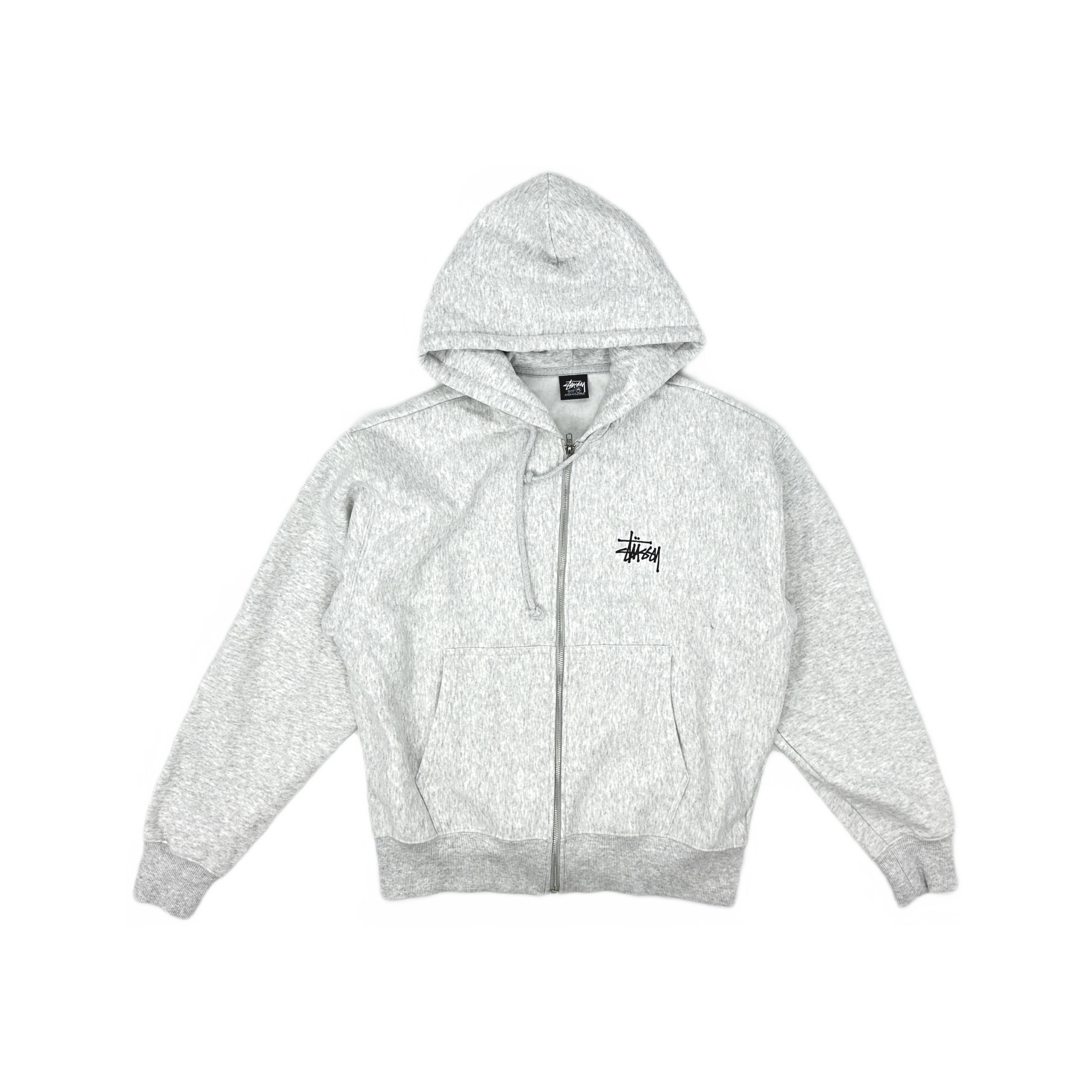 Stussy Stussy World Tour Zip Up Hoodie Grey sz M | Grailed
