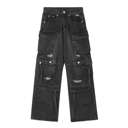 Japanese Brand Chiaki x Kanon Black High Street Vintage Casual Jeans Size US 31 - 5 Thumbnail