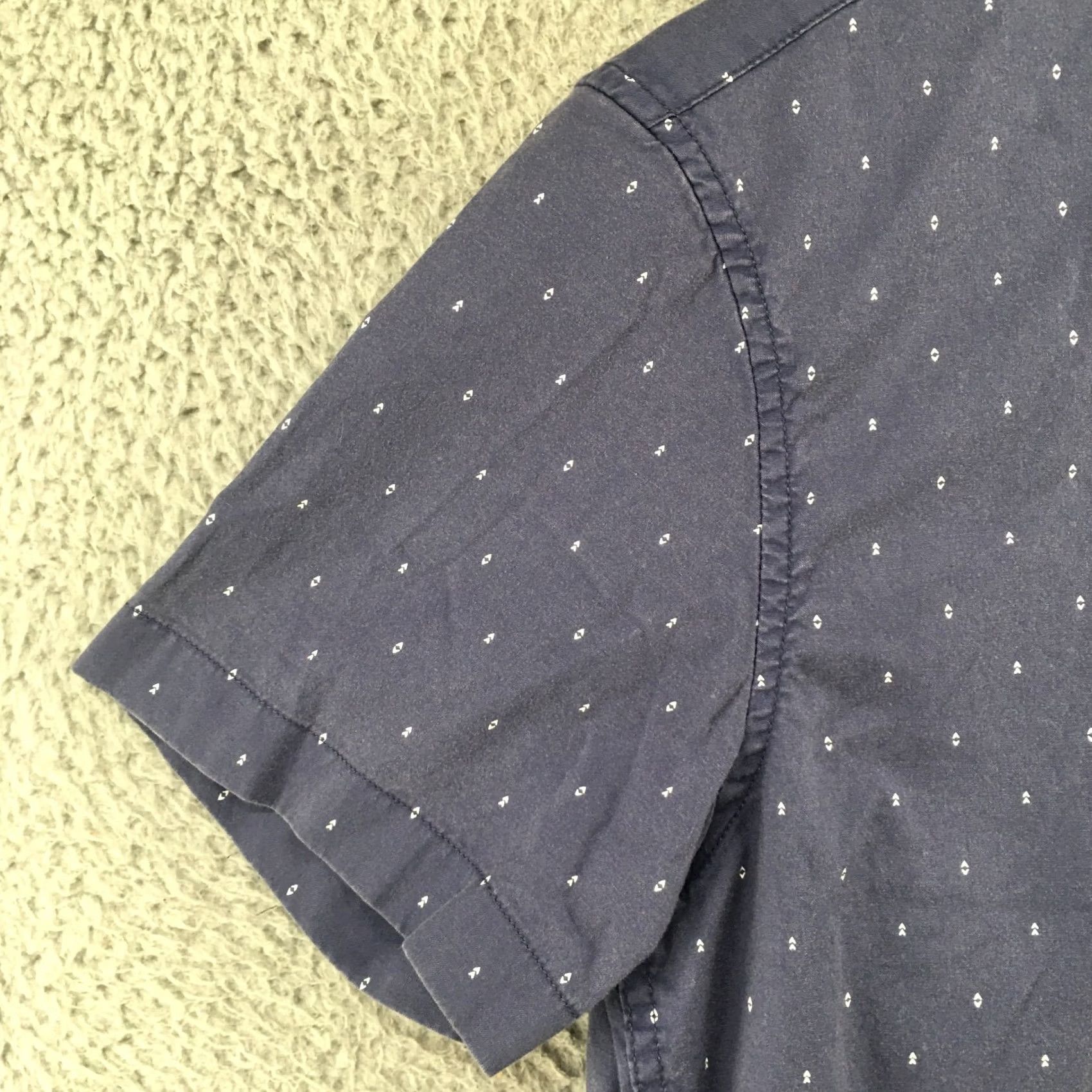 American Eagle Outfitters American Eagle Outfitters Button-Up Short Sleeve Shirt Mens XS Blue Multicolor Cotton Blend Size US XS / EU 42 / 0 - 3 Thumbnail