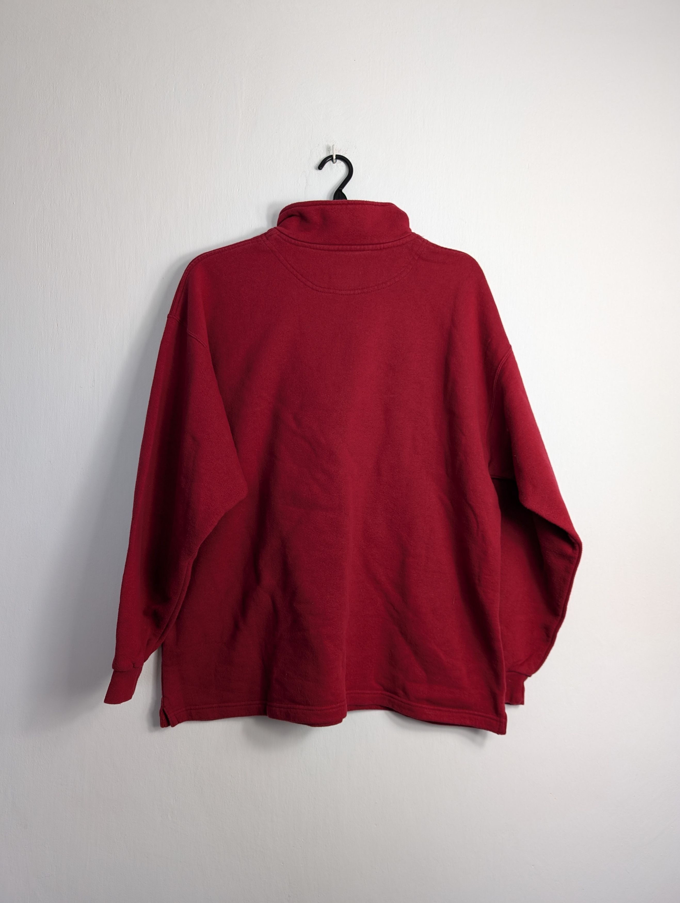 Nike Nike Vintage 90s Fleece Quarter Zip Red Swoosh Boxy Y2K Size US L / EU 52-54 / 3 - 4 Thumbnail