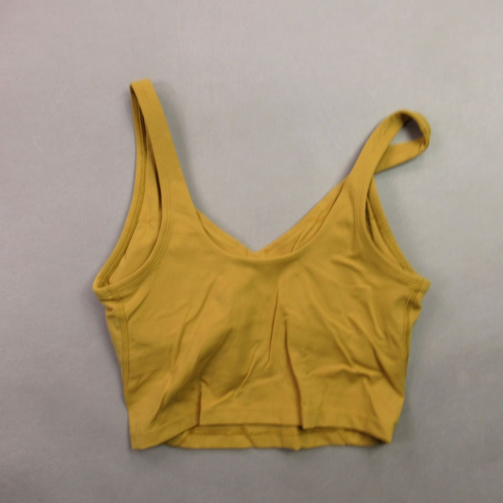 Vintage Womens Sports Bra Medium Mustard Brown Workout Activewear Support Size ONE SIZE - 3 Thumbnail