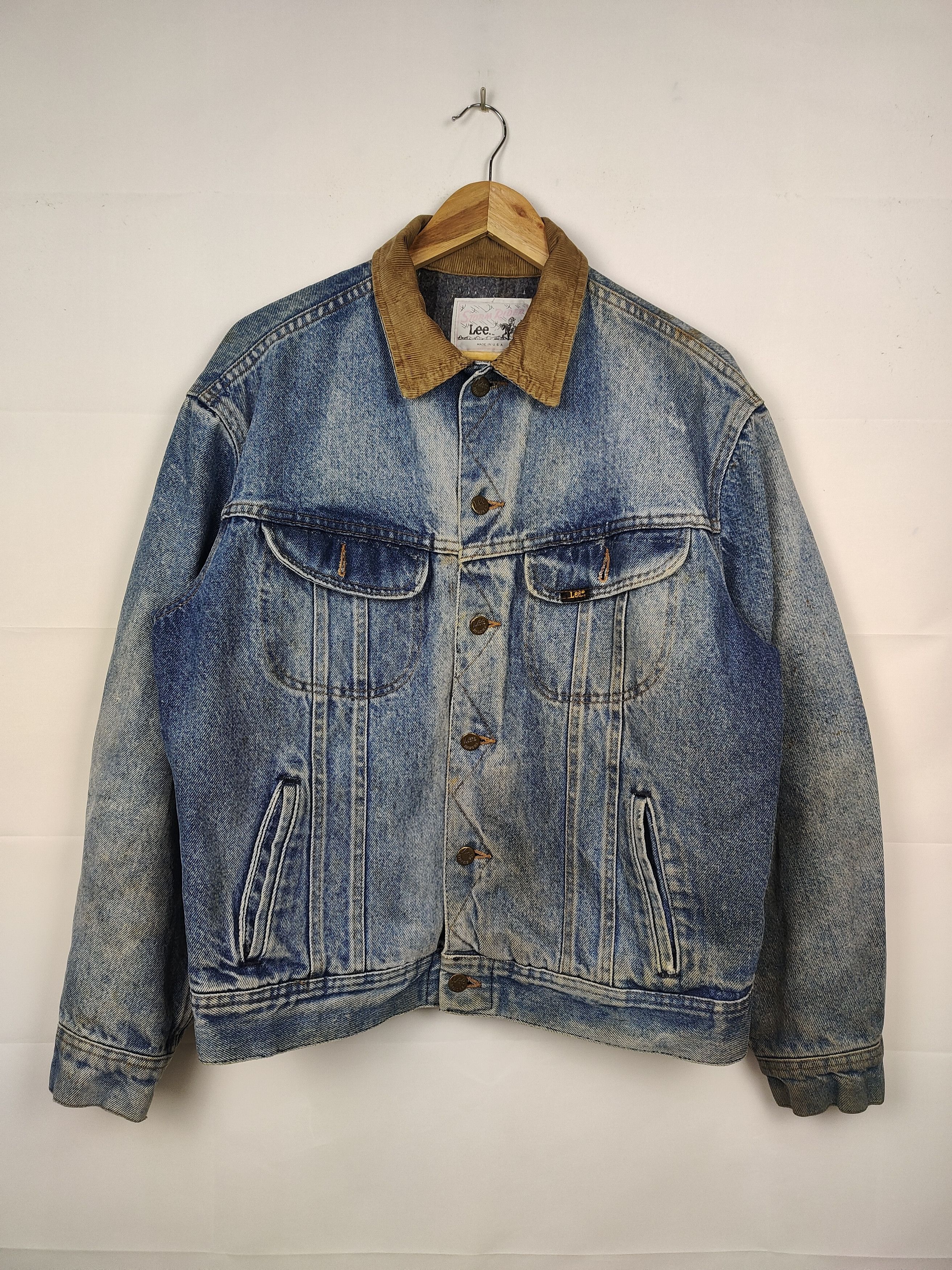Lee Vtg 80s Lee Storm Rider Blanket Lined Denim Jacket Misfits Size US L / EU 52-54 / 3 - 2 Thumbnail