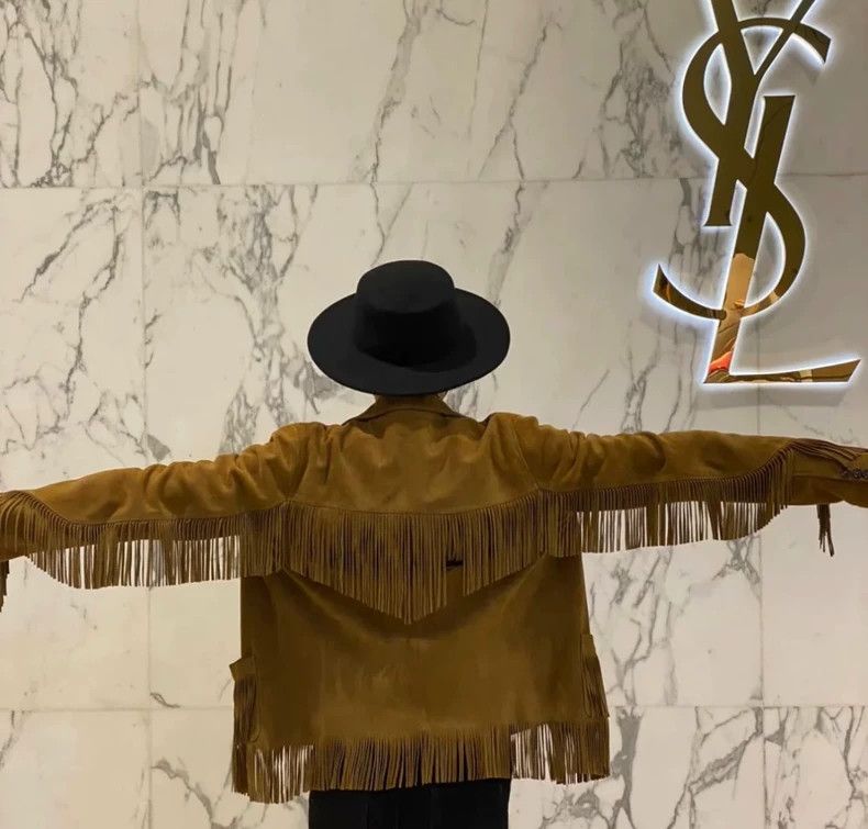 Saint Laurent Paris Saint Laurent Paris16 SS Suede Tassel Bat Jacket 2504-Next Size US M / EU 48-50 / 2 - 7 Thumbnail