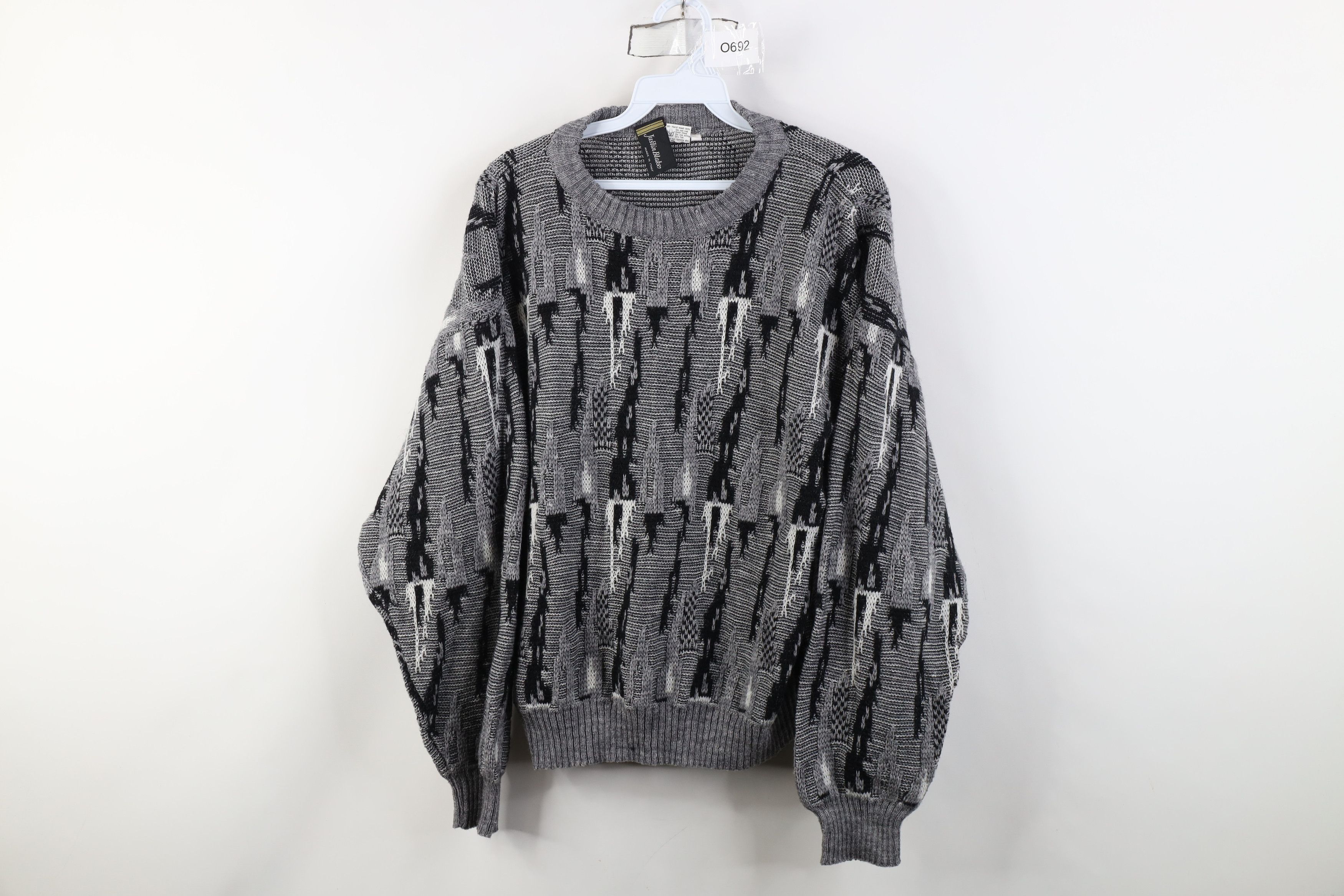 Vintage Vintage 90s Streetwear Wool Blend Knit Crewneck Sweater Size M / US 6-8 / IT 42-44 - 1 Thumbnail