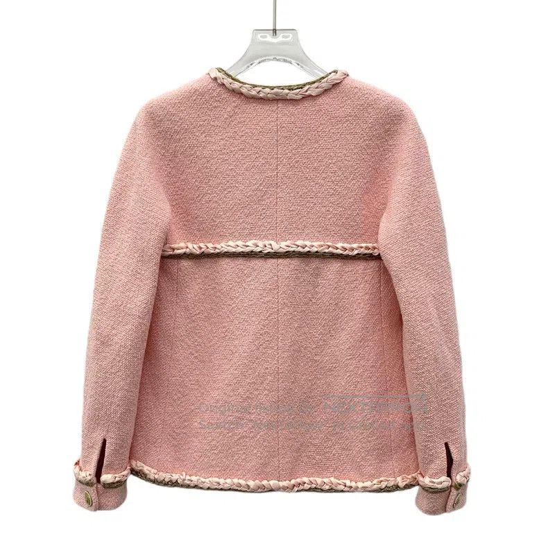 Chanel Chanel Seoul series pink cotton tweed single-breasted long Size XS / US 0-2 / IT 36-38 - 2 Thumbnail