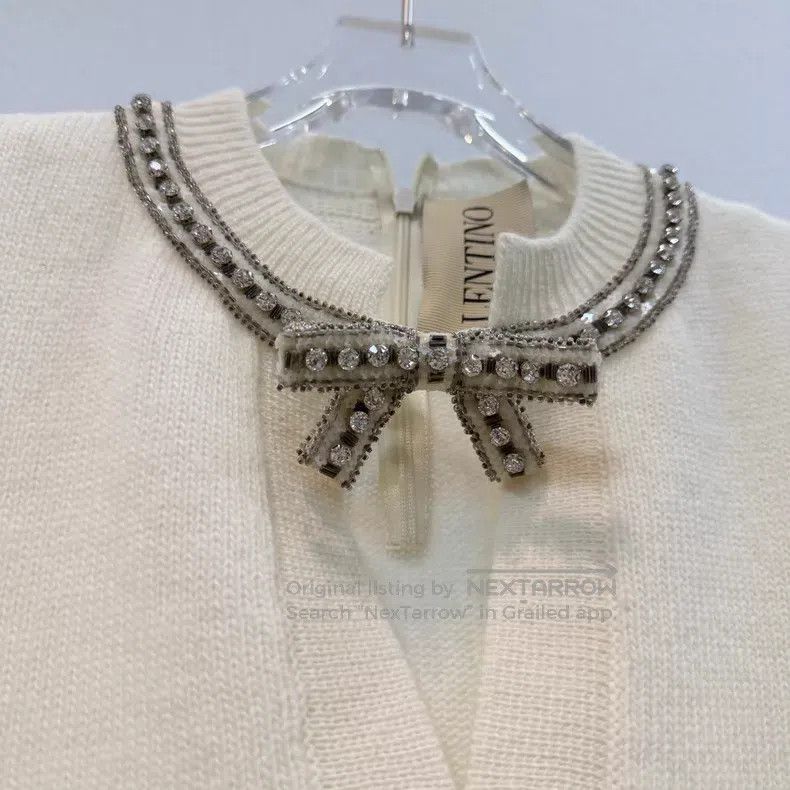 Valentino Valentino White knitted sweater Size S / US 4 / IT 40 - 3 Thumbnail
