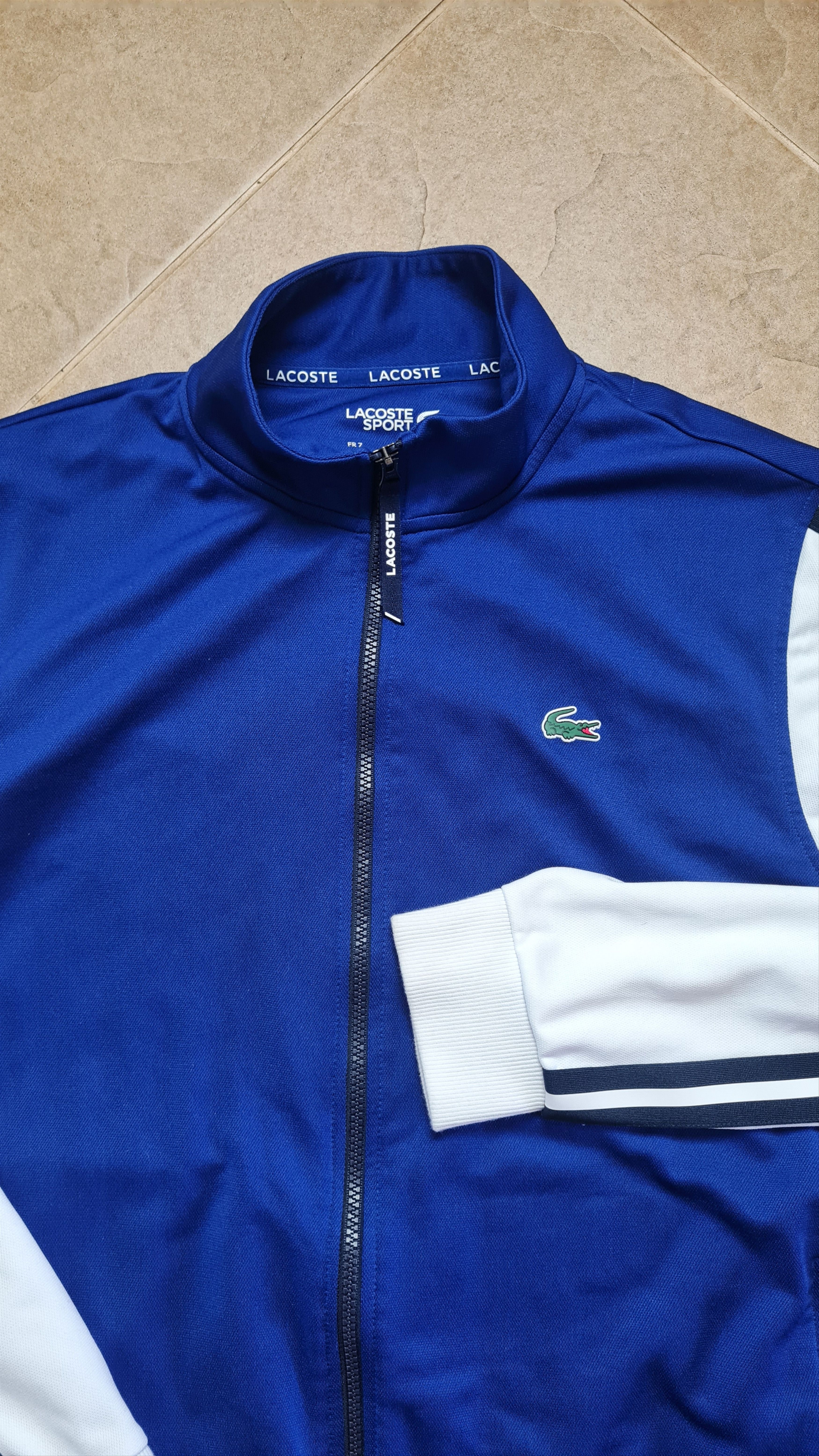Lacoste Vintage sweatshirt LACOSTE Mens Track Jacket Blue Size US XXL / EU 58 / 5 - 2 Thumbnail