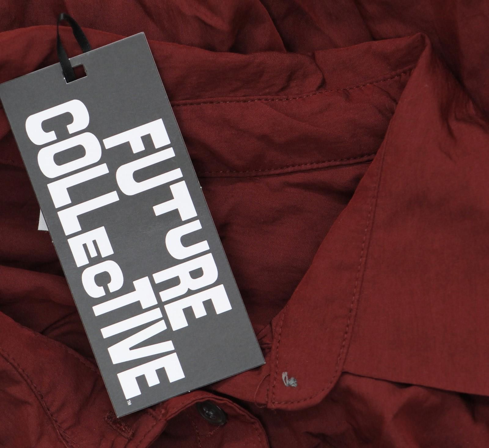 Other Nwt Future Collective Long Midi Shirtdress Burgundy Red Xxl Size XXL / US 16-18 / IT 52-54 - 3 Thumbnail
