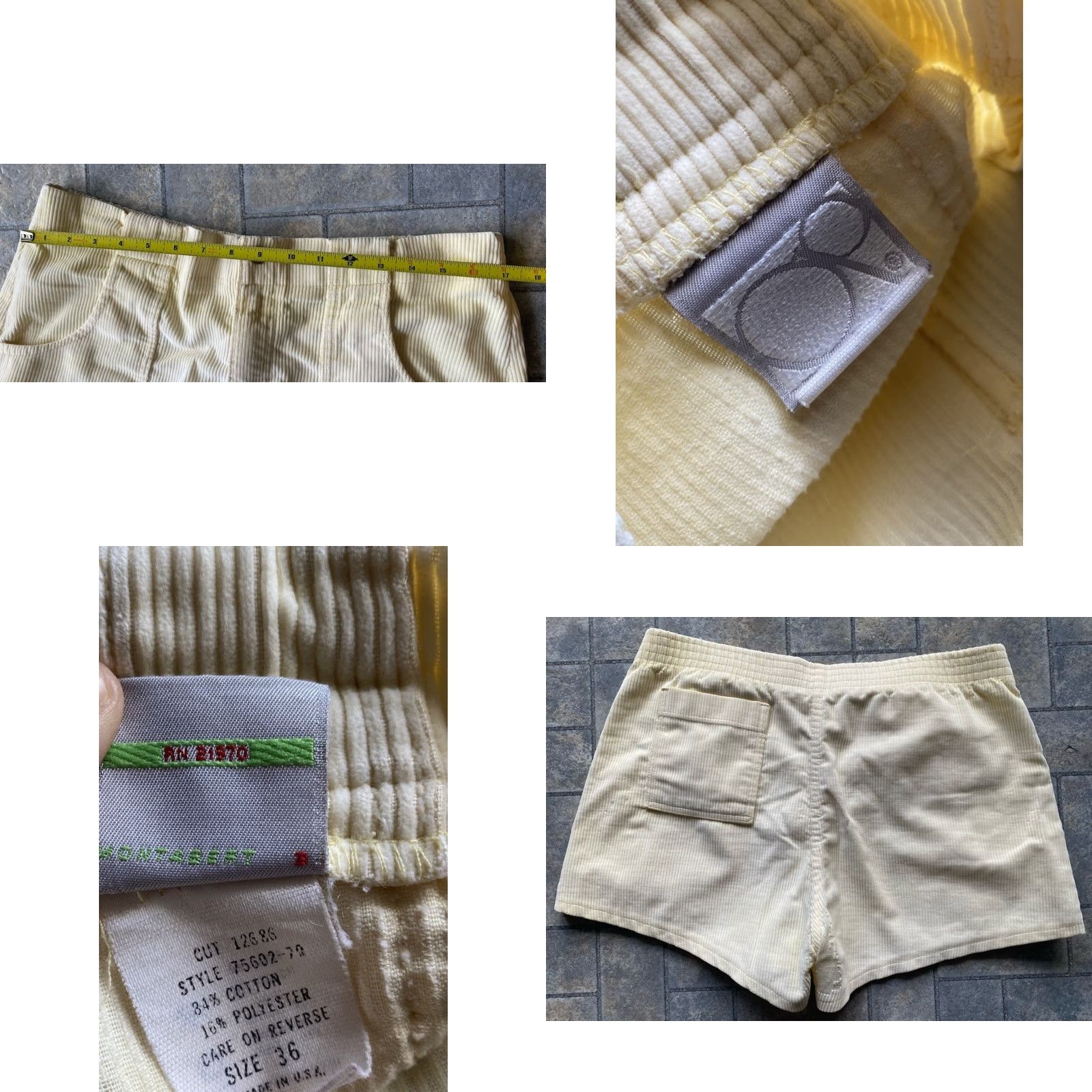 Ocean Pacific VINTAGE Ocean Pacific Corduroy Shorts Women’s 36 Yellow Made In USA Size 25" / US 0 / IT 36 - 8 Thumbnail