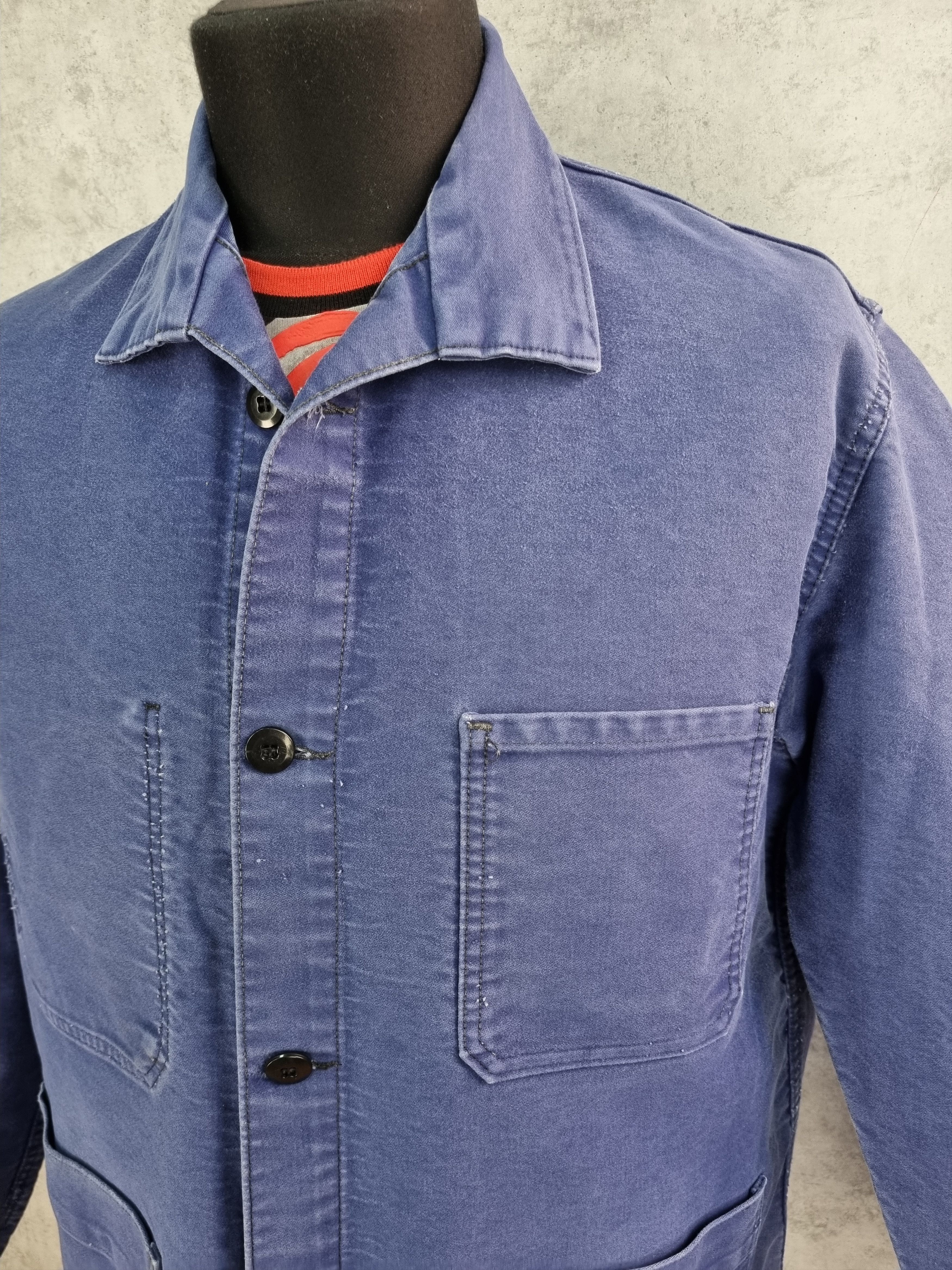 Le Laboureur Vintage French Chore Worker Relaxed Fit Faded Light Jacket Size US XL / EU 56 / 4 - 10 Thumbnail