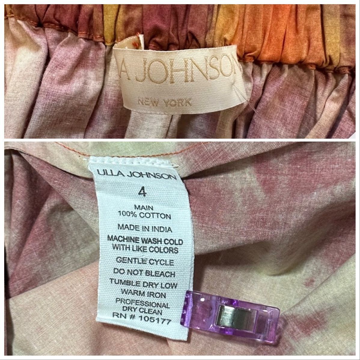 Ulla Johnson ULLA JOHNSON Nanette Midi Dress In Topaz, Size 4, New with Size S / US 4 / IT 40 - 4 Thumbnail