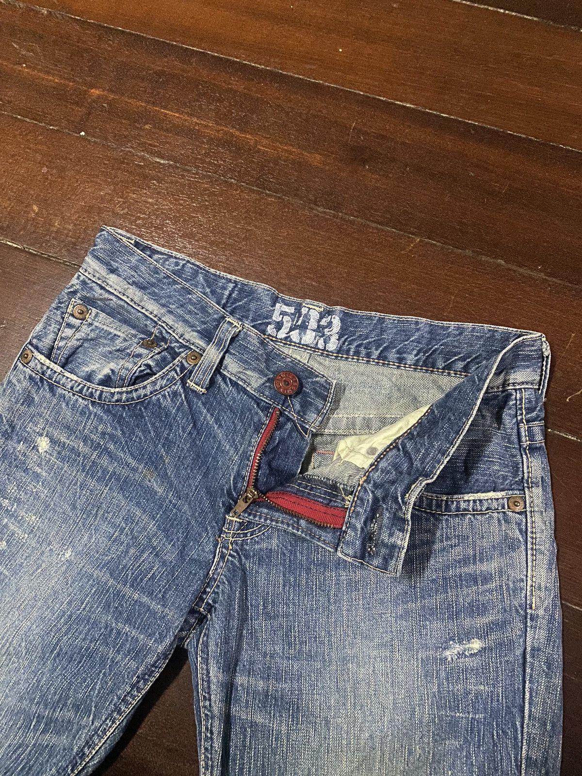 Edwin × If Six Was Nine × Japanese Brand FIRE 🔥 FLARE EDWIN 503 BLUE TRIP WIDE LEG BOOTCUT Size 32" / US 10 / IT 46 - 13 Thumbnail
