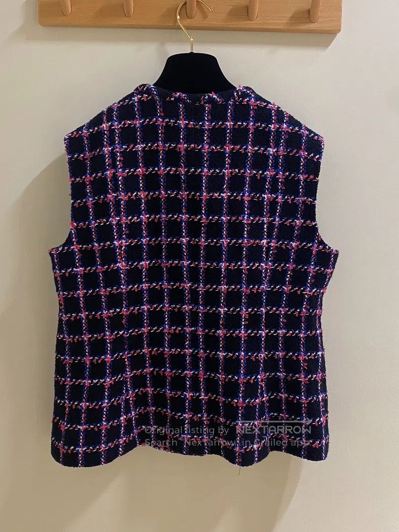 Chanel Chanel 24-year-old purple plaid vest Size XS / US 0-2 / IT 36-38 - 2 Thumbnail